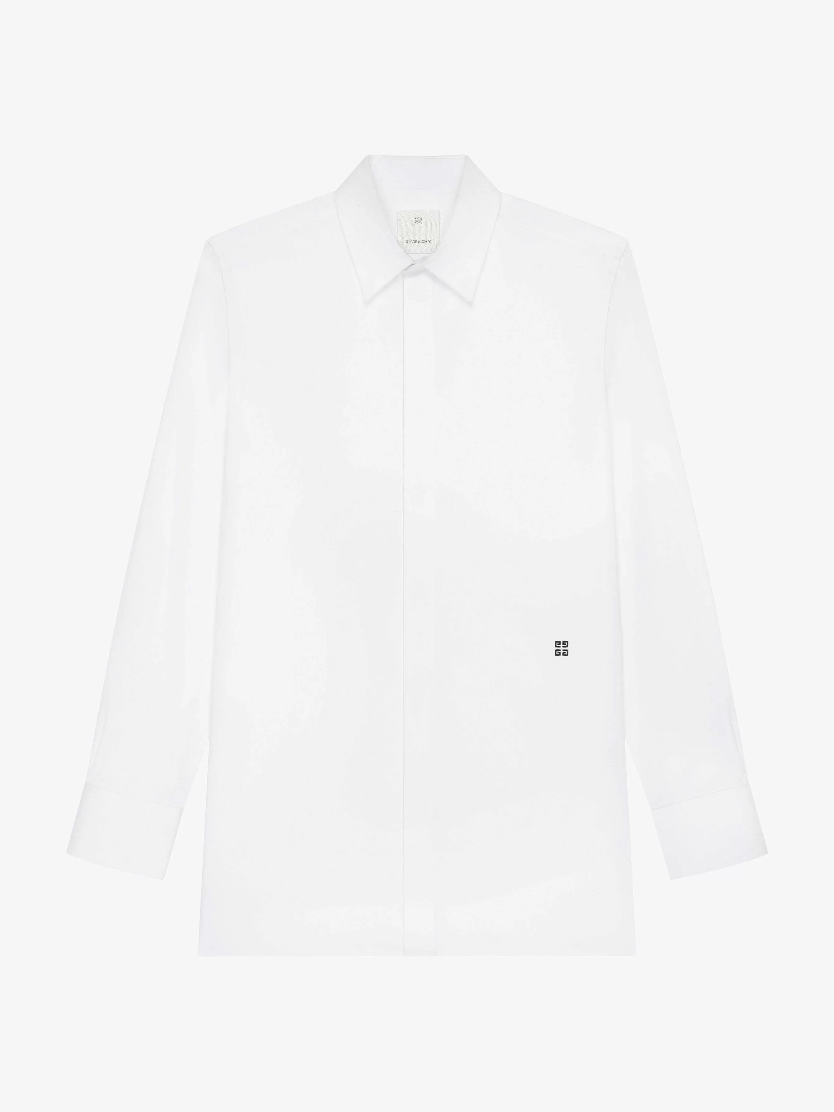 Givenchy Chemises>Chemise En Popeline Blanc Noir