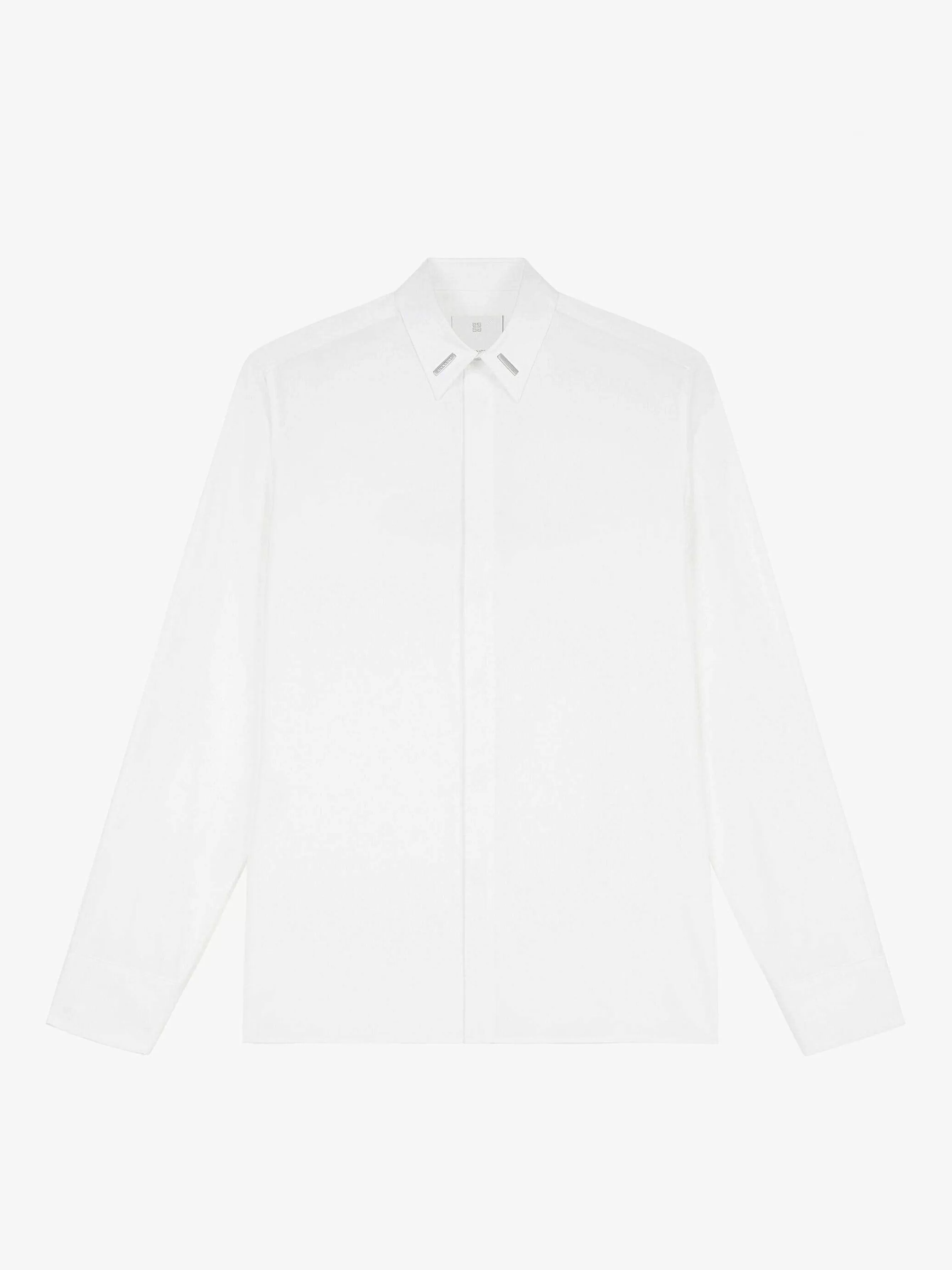 Givenchy Chemises>Chemise En Popeline Avec Details Col Blanc