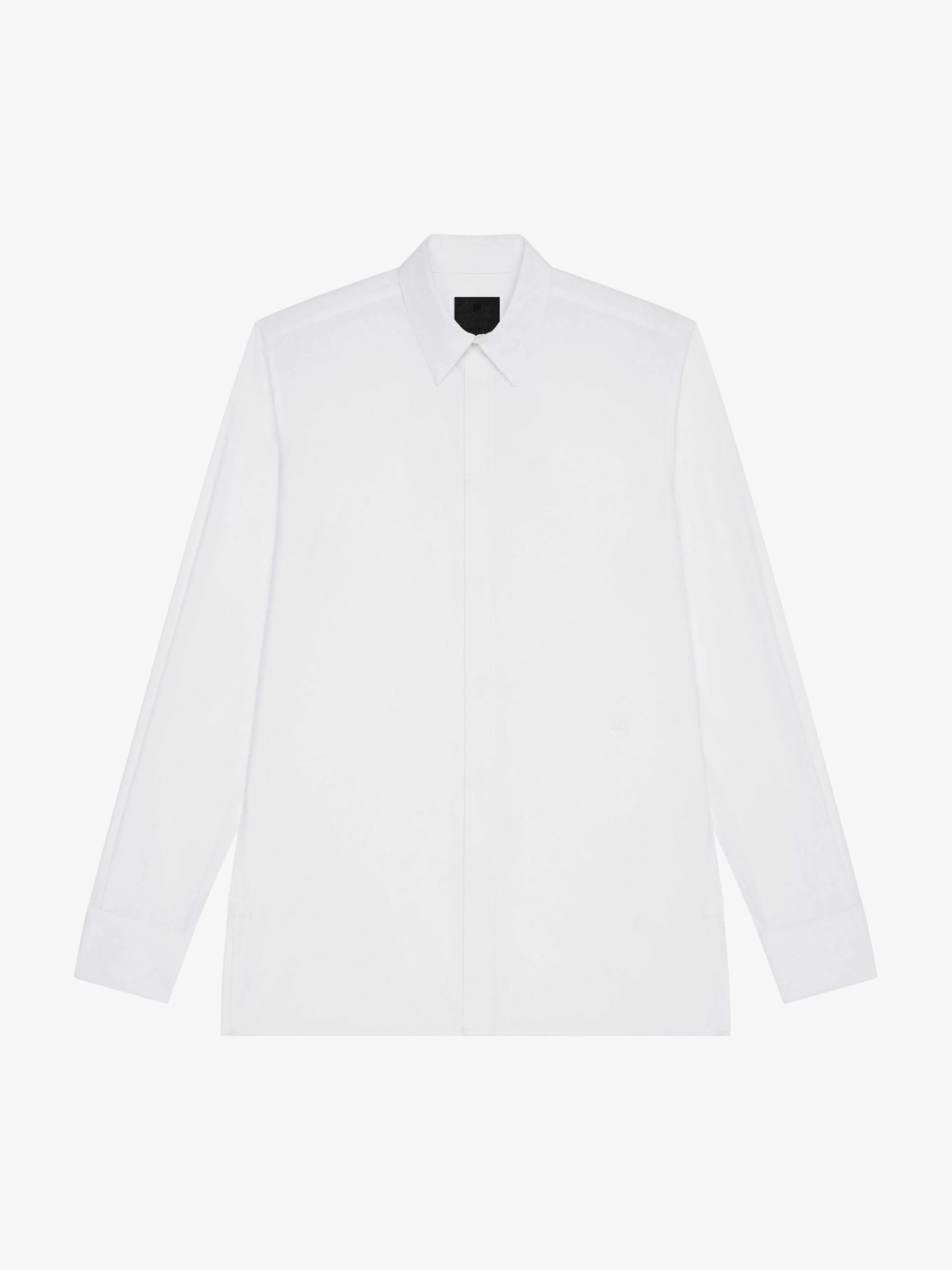 Givenchy Chemises>Chemise En Popeline Brodee 4G Blanc