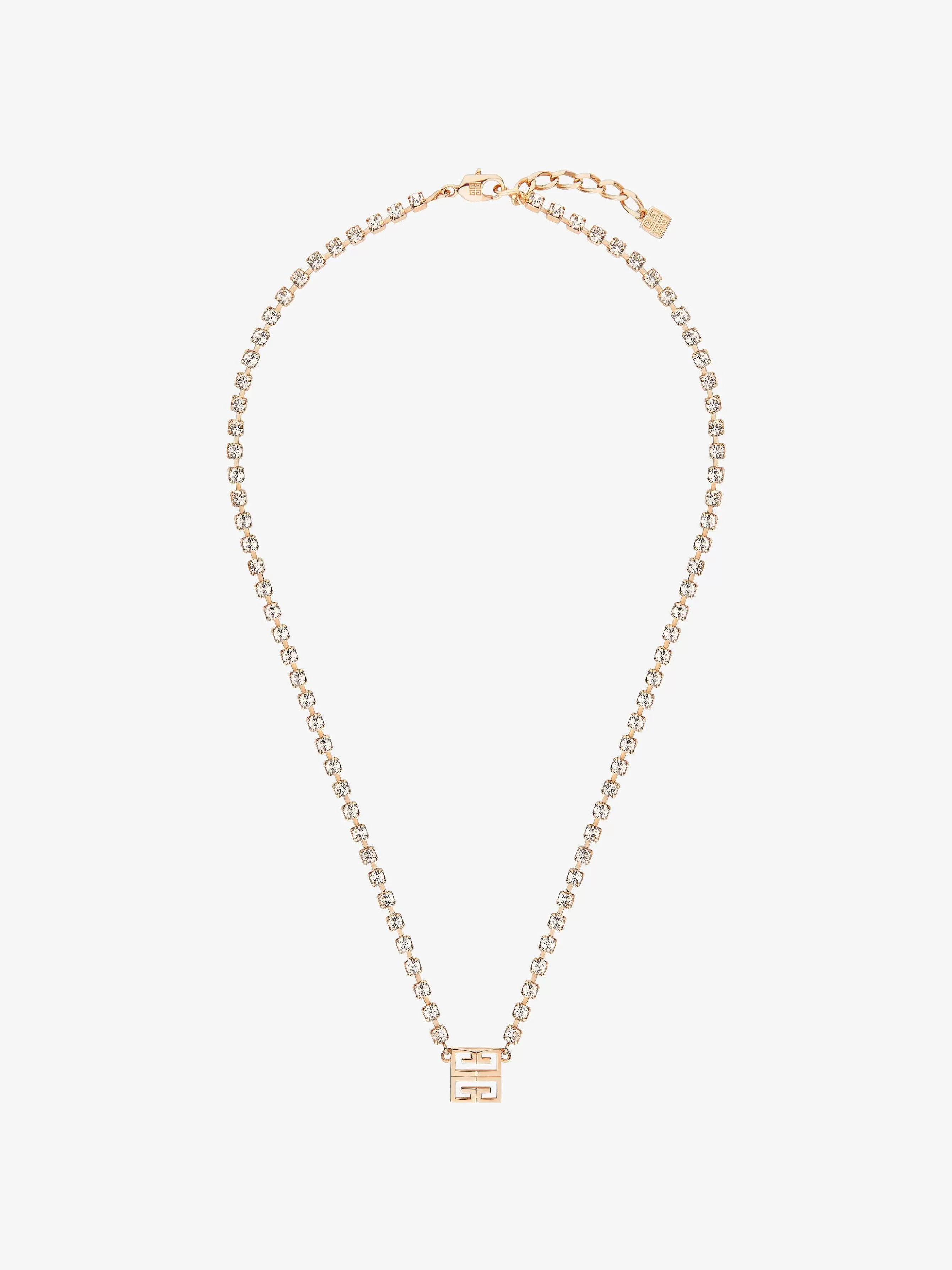 Givenchy Bijoux>Collier 4G En Metal Avec Cristaux Or Rose