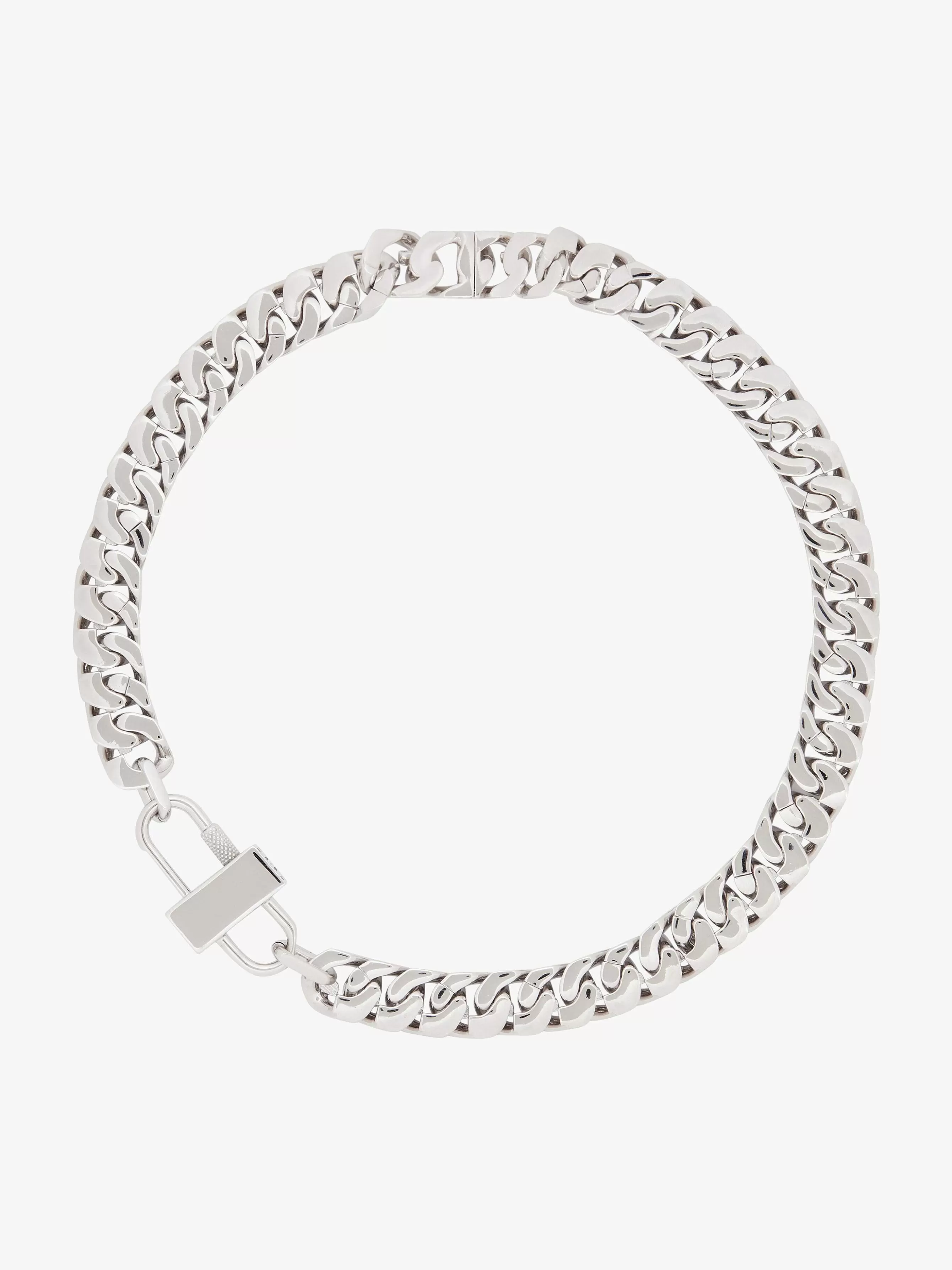 Givenchy Bijoux>Collier Chaine G Avec Cristaux Argente