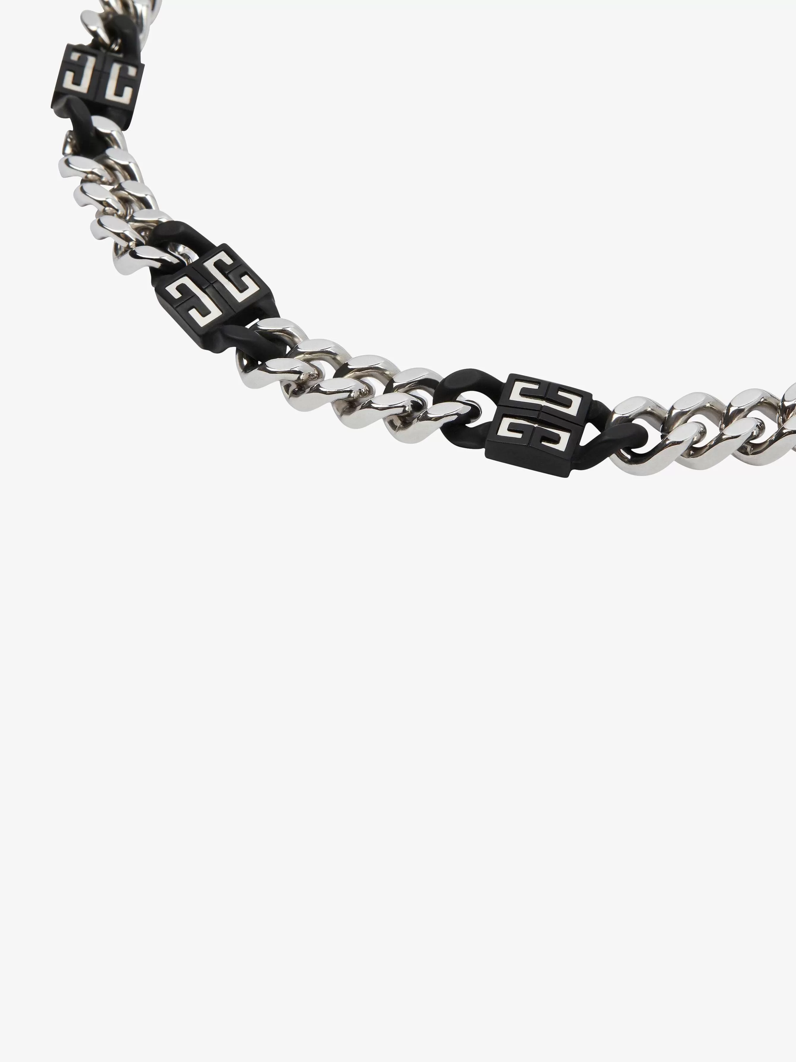 Givenchy Bijoux>Collier Court 4G En Metal Noir/Argente