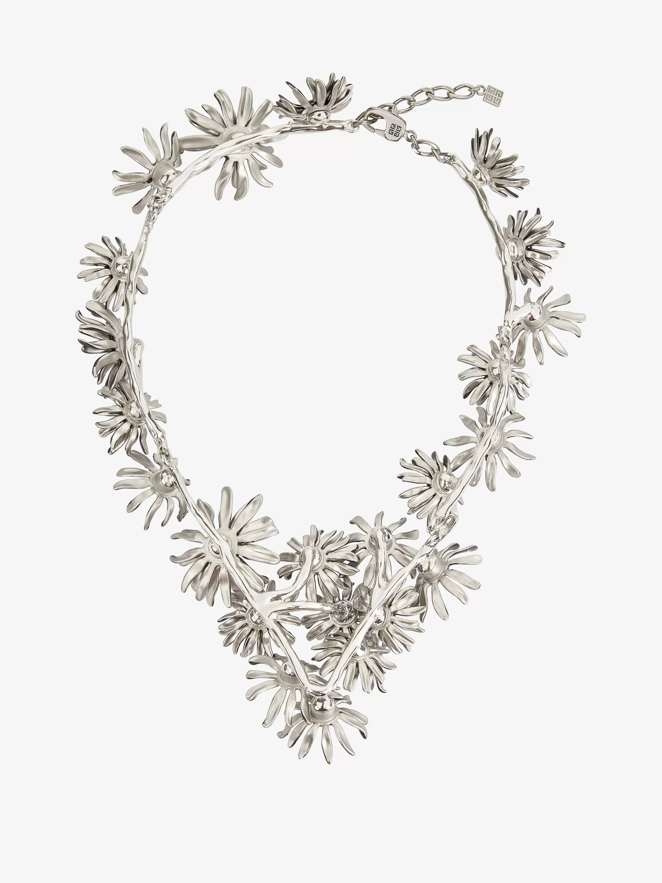 Givenchy Bijoux>Collier Daisy En Metal Et Email Avec Cristaux Noir