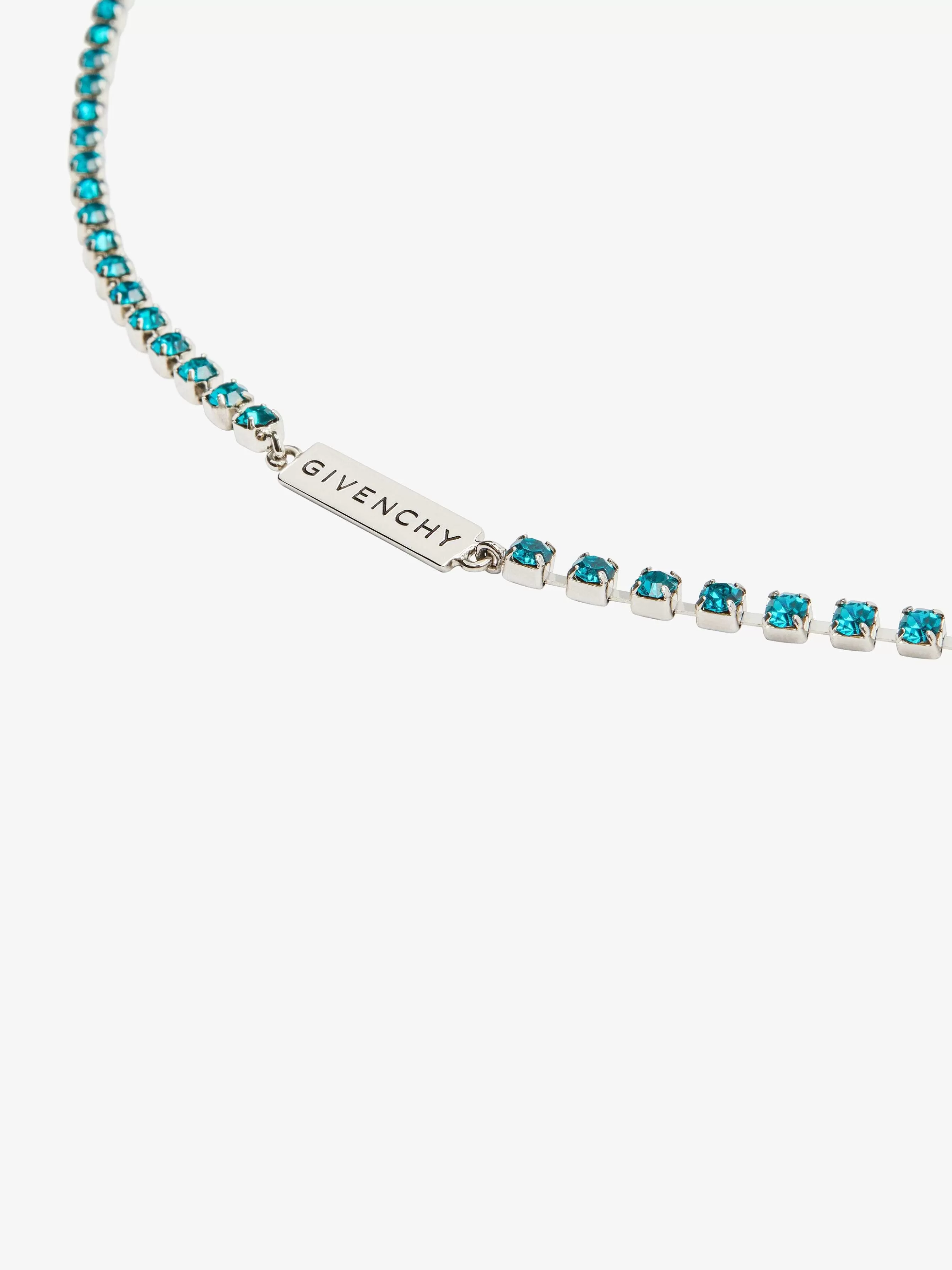 Givenchy Bijoux>Collier En Cristal 4G En Metal Avec Cristaux Turquoise