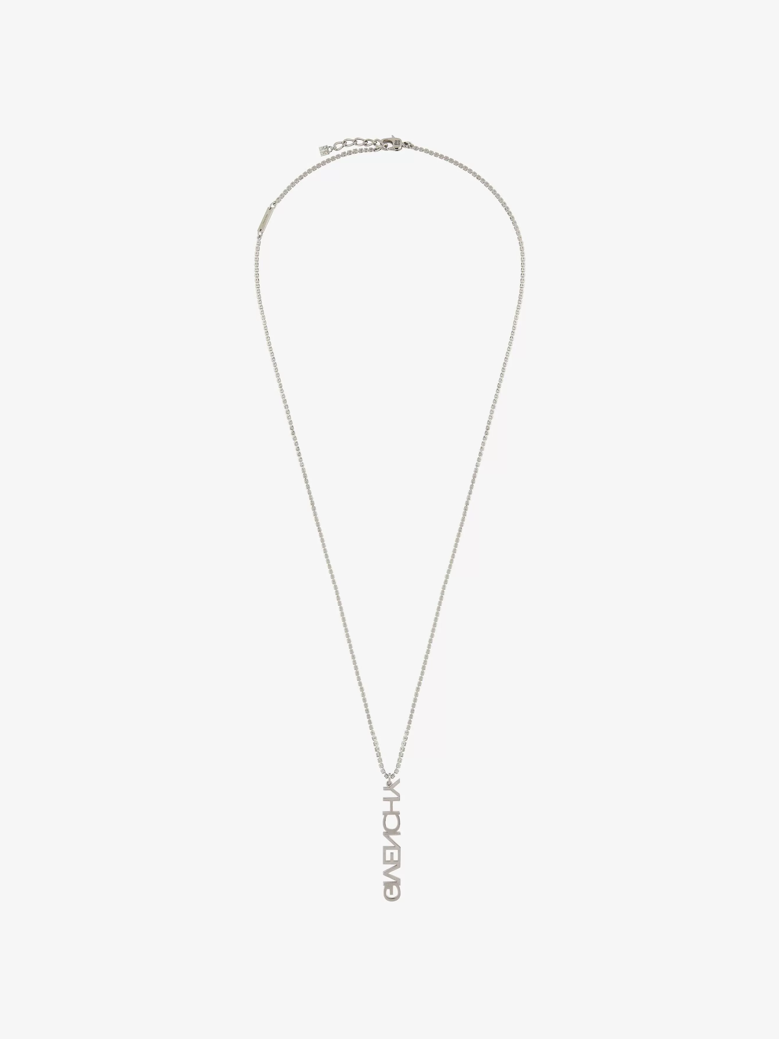 Givenchy Bijoux>Collier En Metal Avec Cristaux Argente