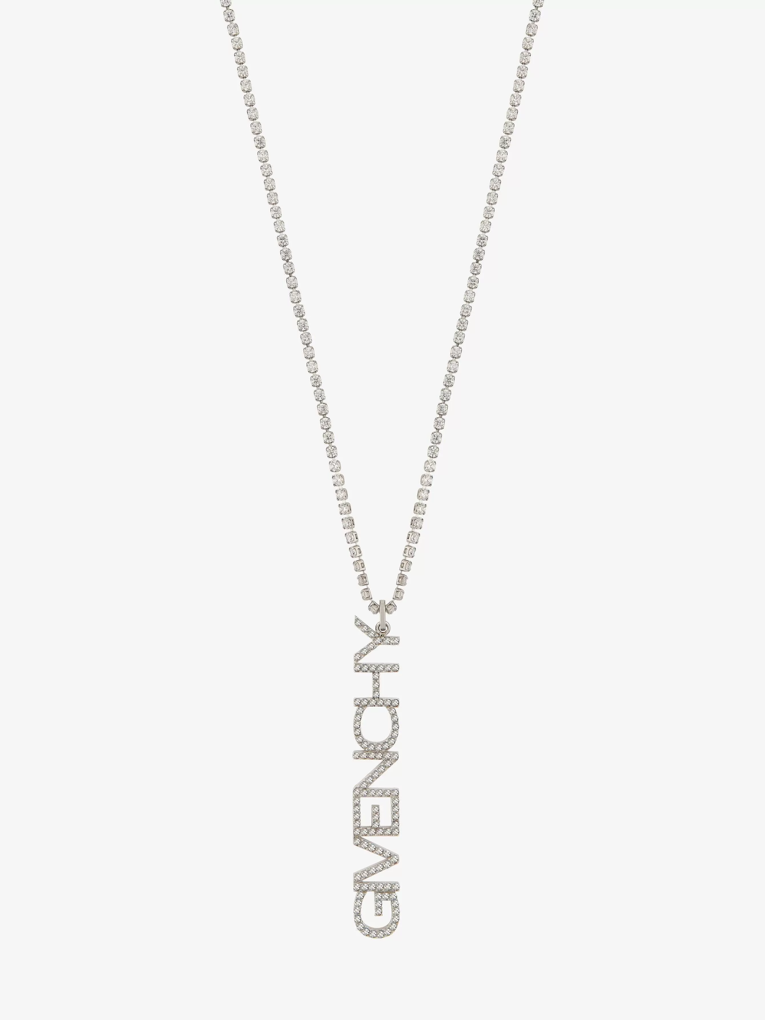 Givenchy Bijoux>Collier En Metal Avec Cristaux Argente