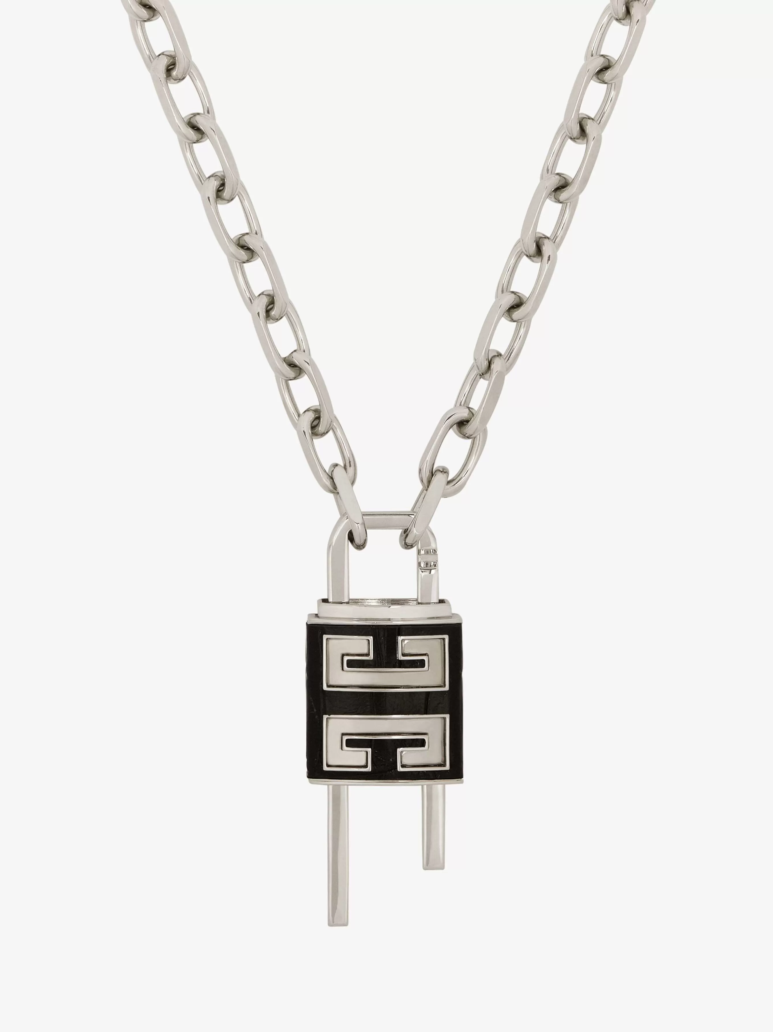 Givenchy Bijoux>Collier Lock Avec Cadenas 4G En Metal Noir/Argente