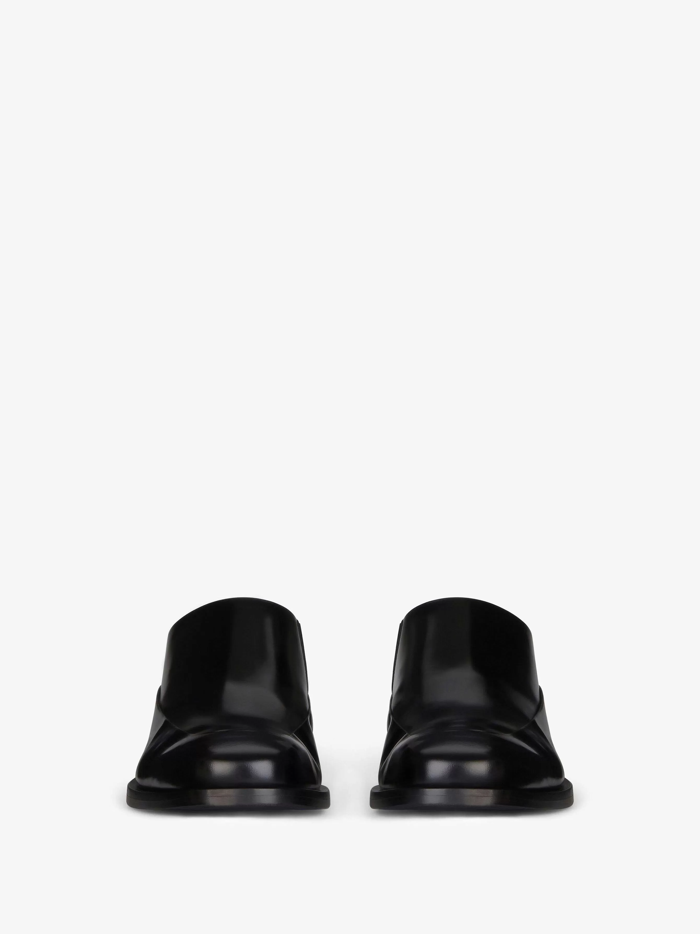 Givenchy Bottes & Derbies>Derbies Carrees En Cuir Noir