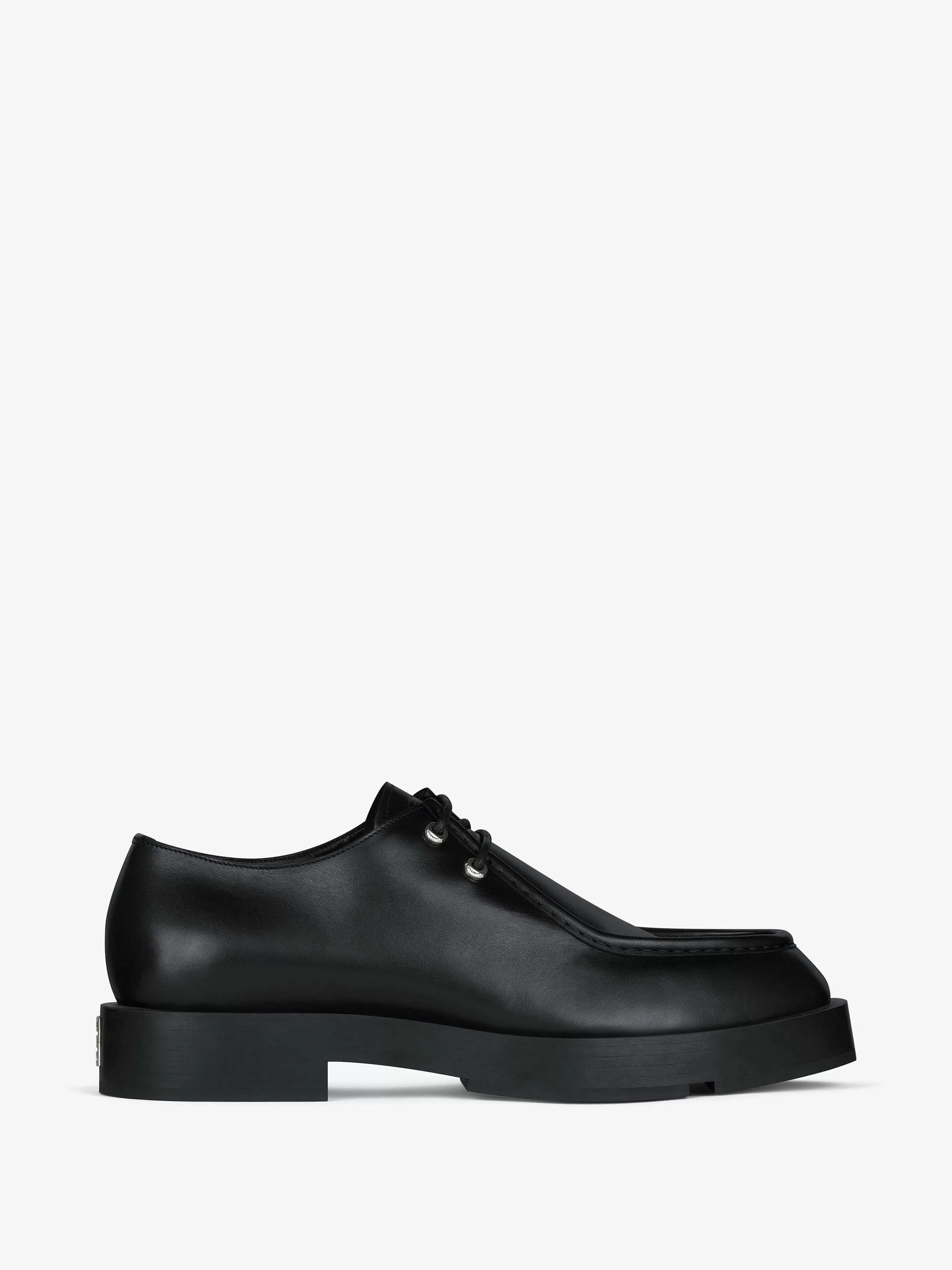 Givenchy Bottes & Derbies>Derbies Carrees En Cuir Box Noir