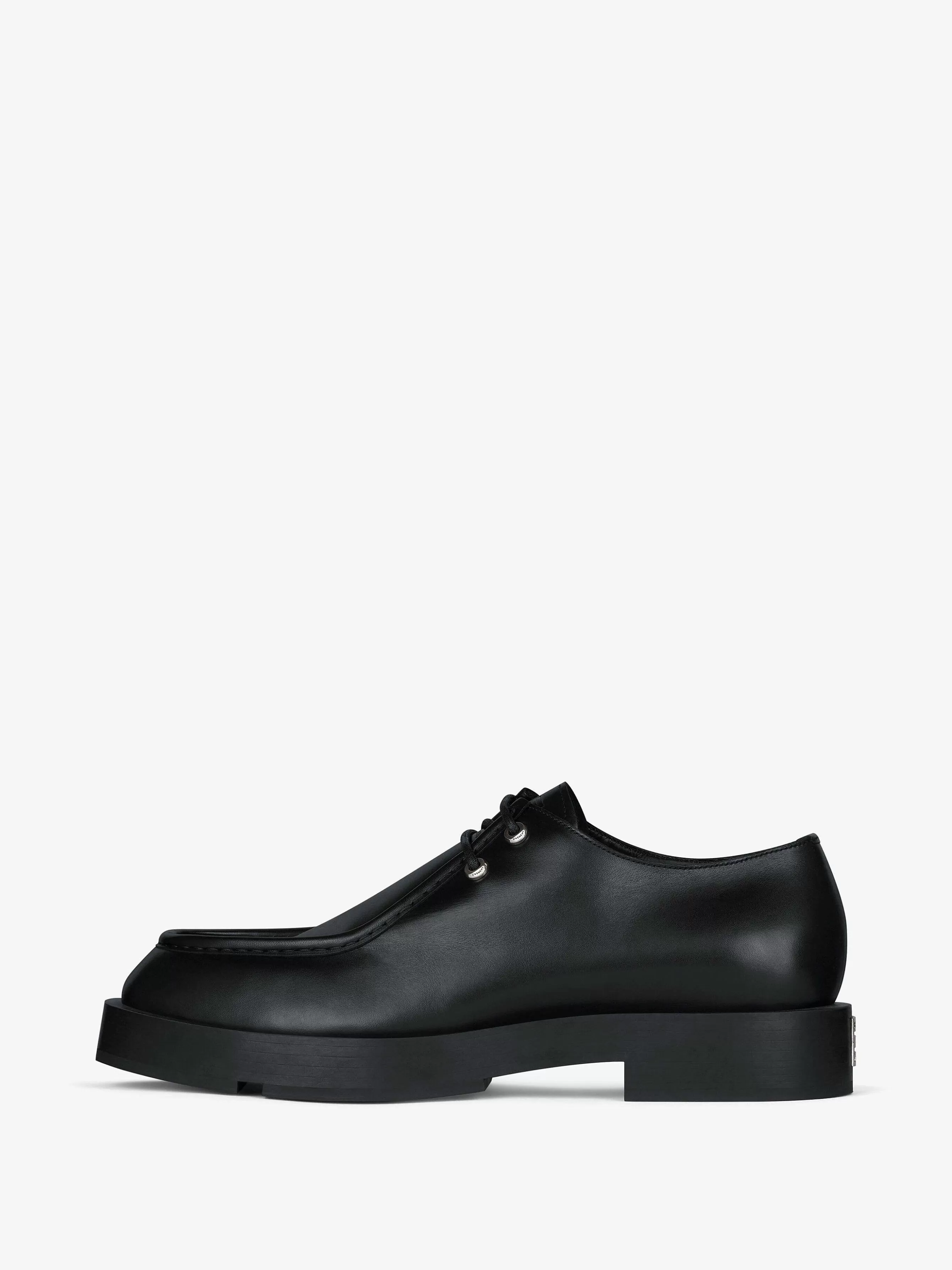 Givenchy Bottes & Derbies>Derbies Carrees En Cuir Box Noir