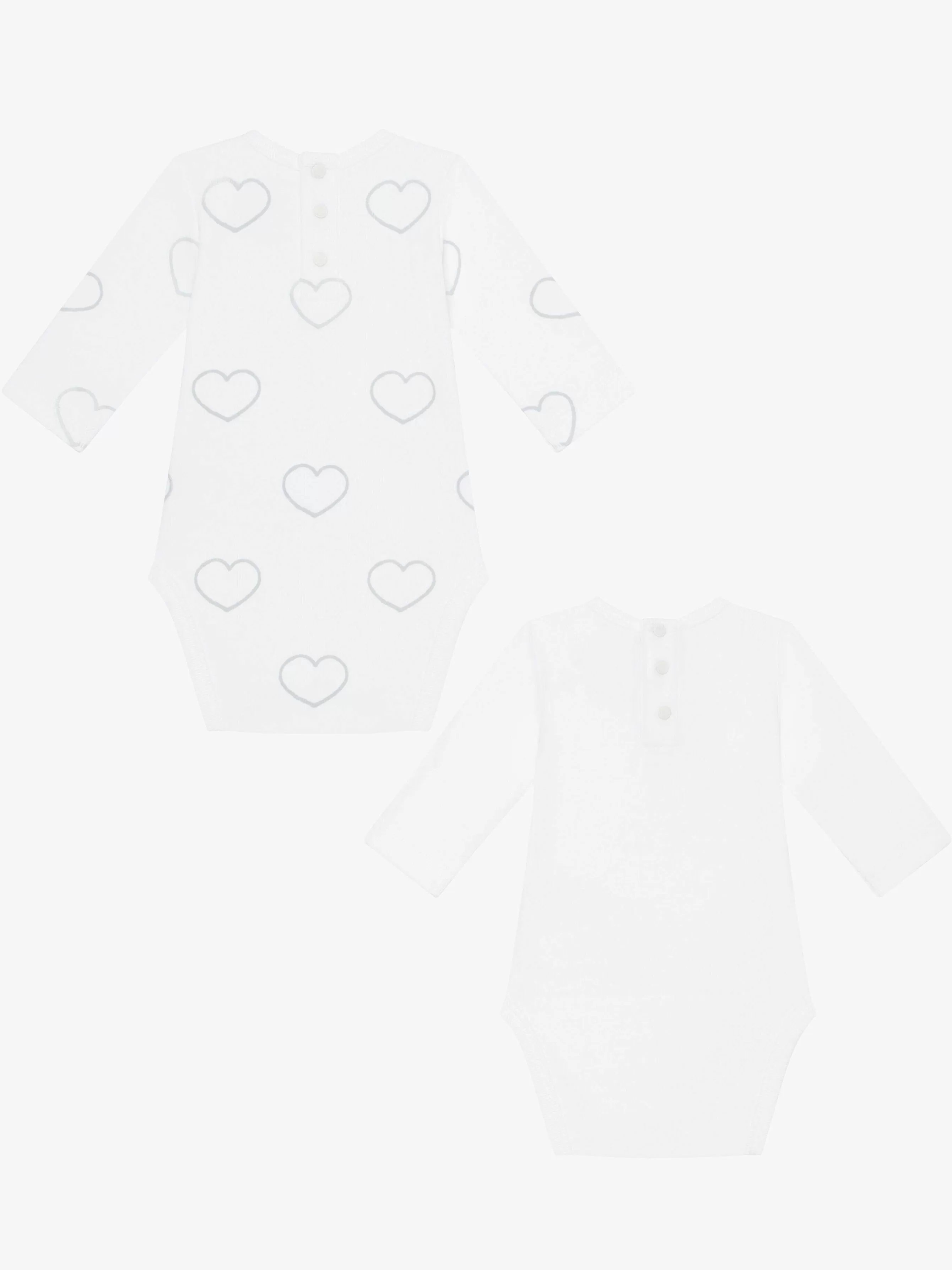 Givenchy Bébé (1 Mois À 3 Ans)>Ensemble Deux Bodys Bebe En Coton Imprime Blanc