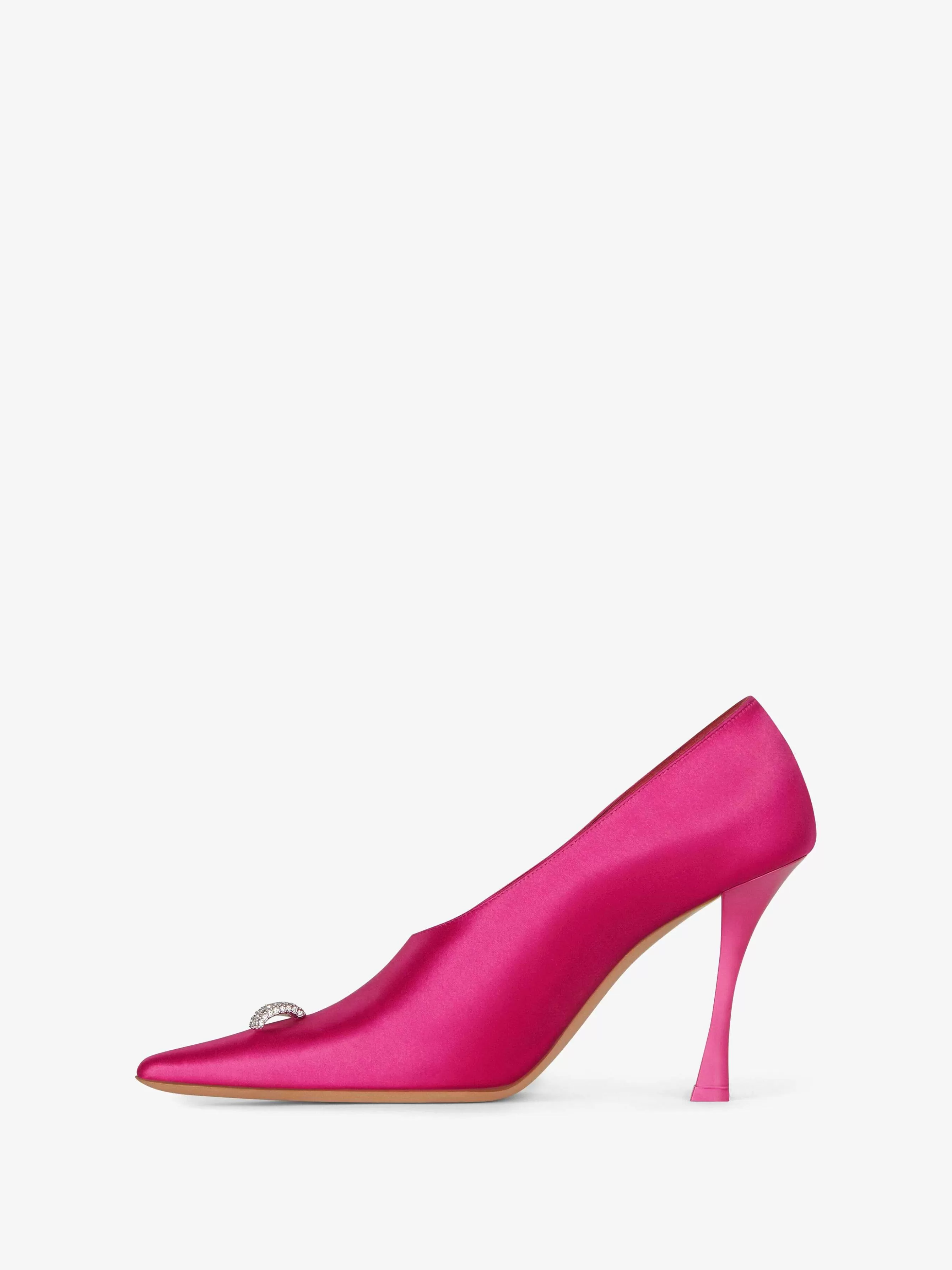 Givenchy Talons>Escarpins De Presentation En Satin Avec Details En Cristaux Rose Neon