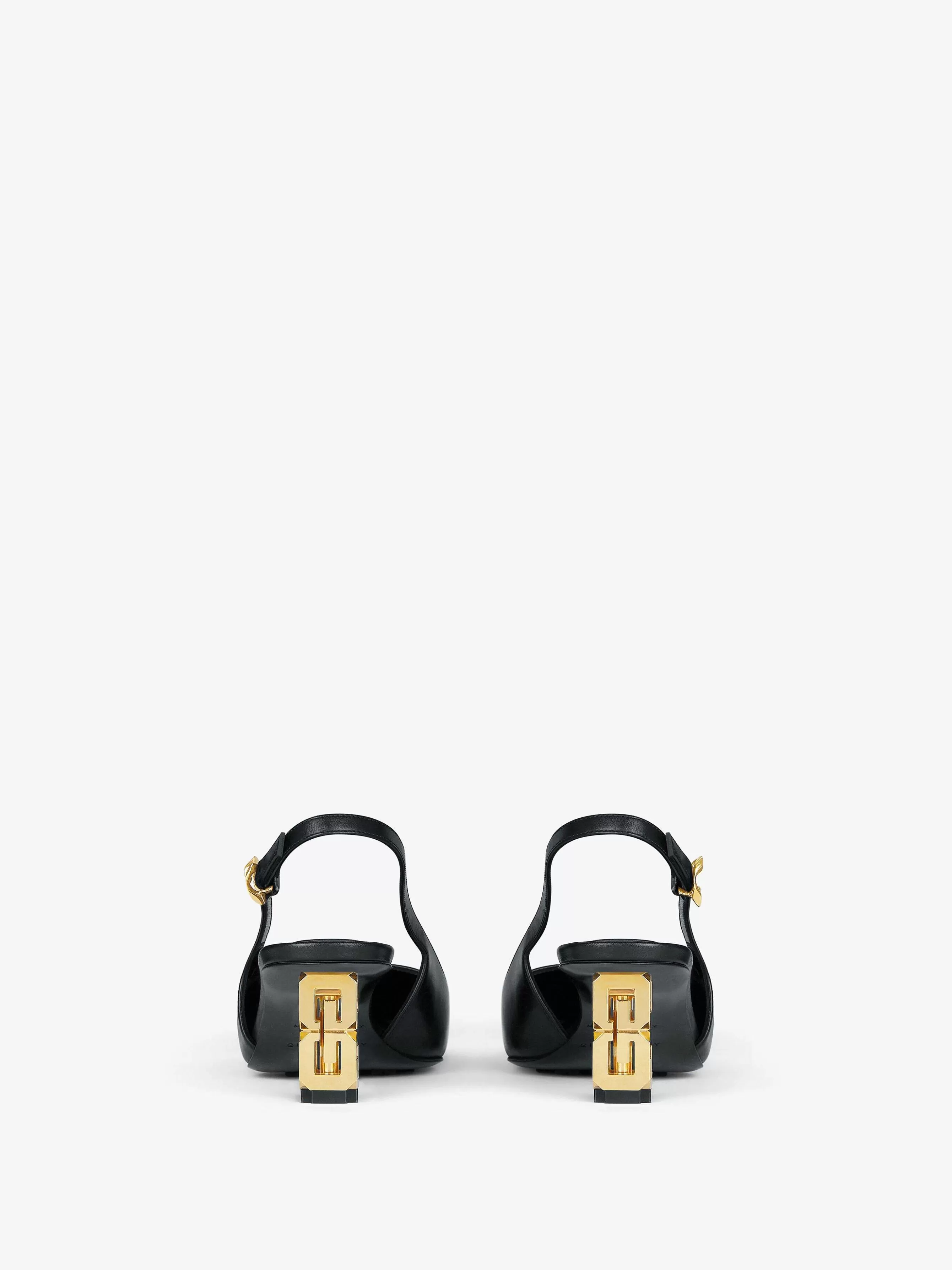 Givenchy Talons>Escarpins Slingback G Cube En Cuir Noir