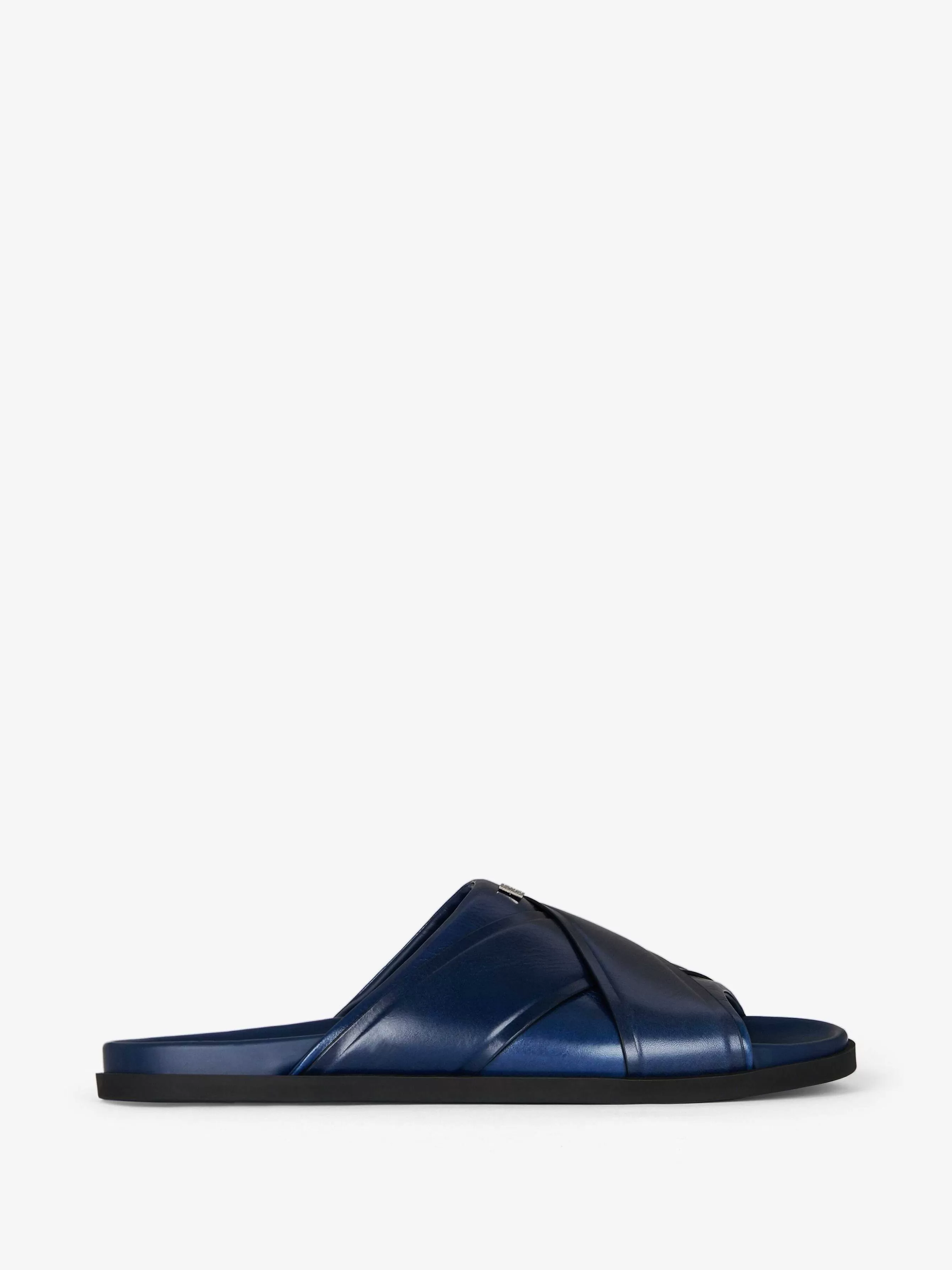 Givenchy Claquettes Et Sandales>G Plage Sandales Plates En Cuir Bleu Moyen