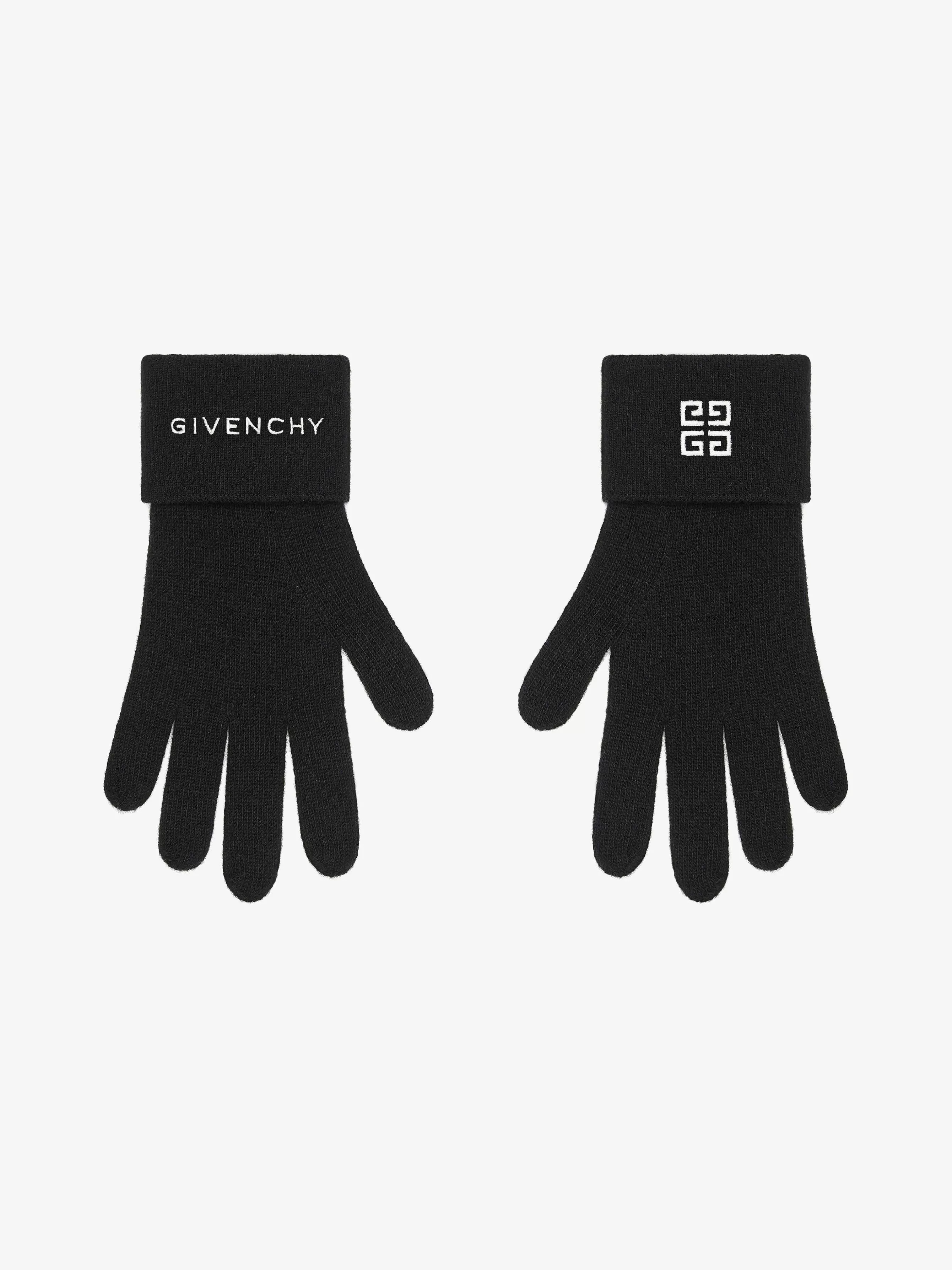 Givenchy Autres Accessoires>Gants Tricotes En Laine 4G Noir