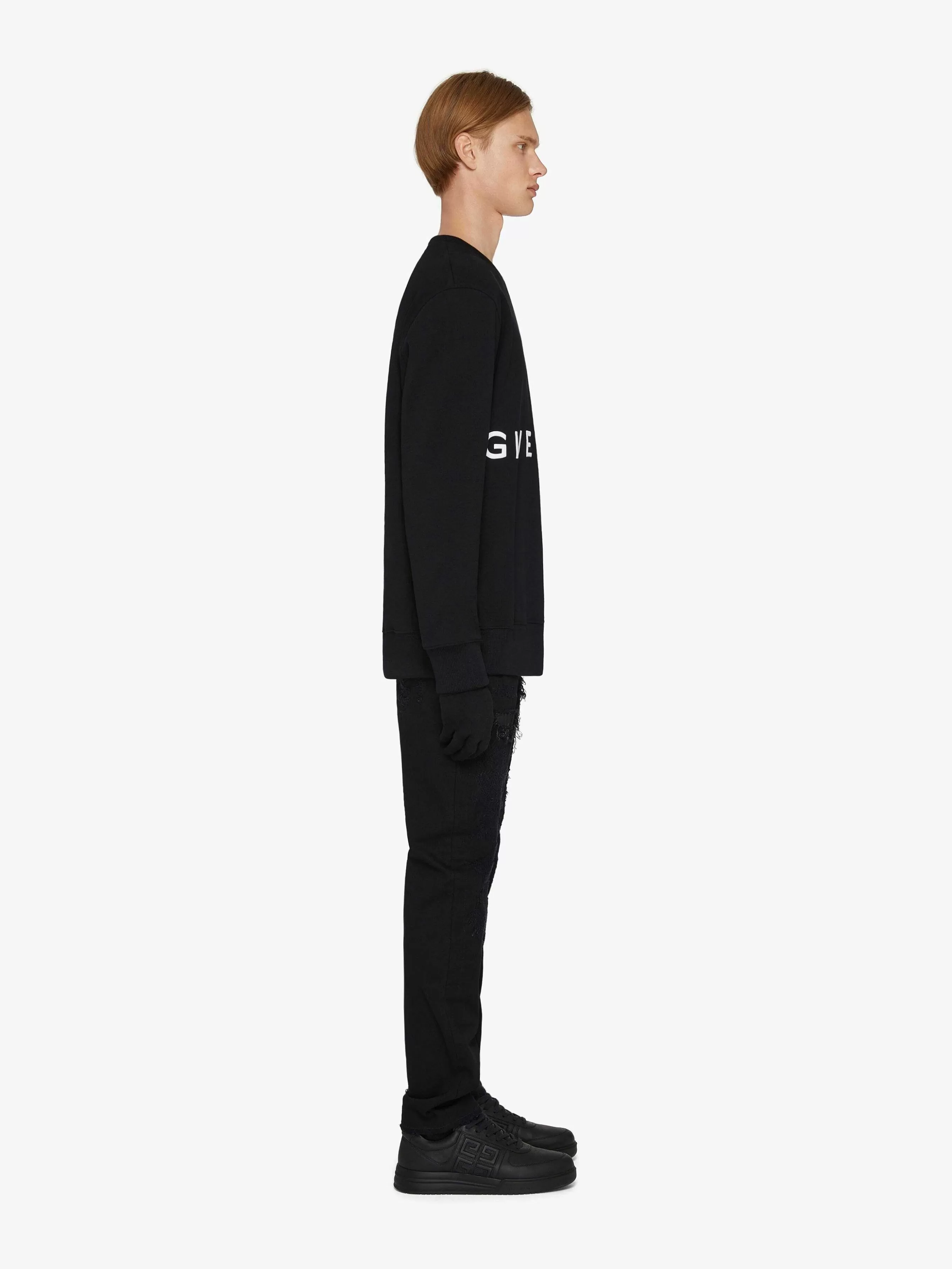 Givenchy Sweats Et Sweats A Capuche> 4G - Sweat-Shirt Slim En Polaire Noir