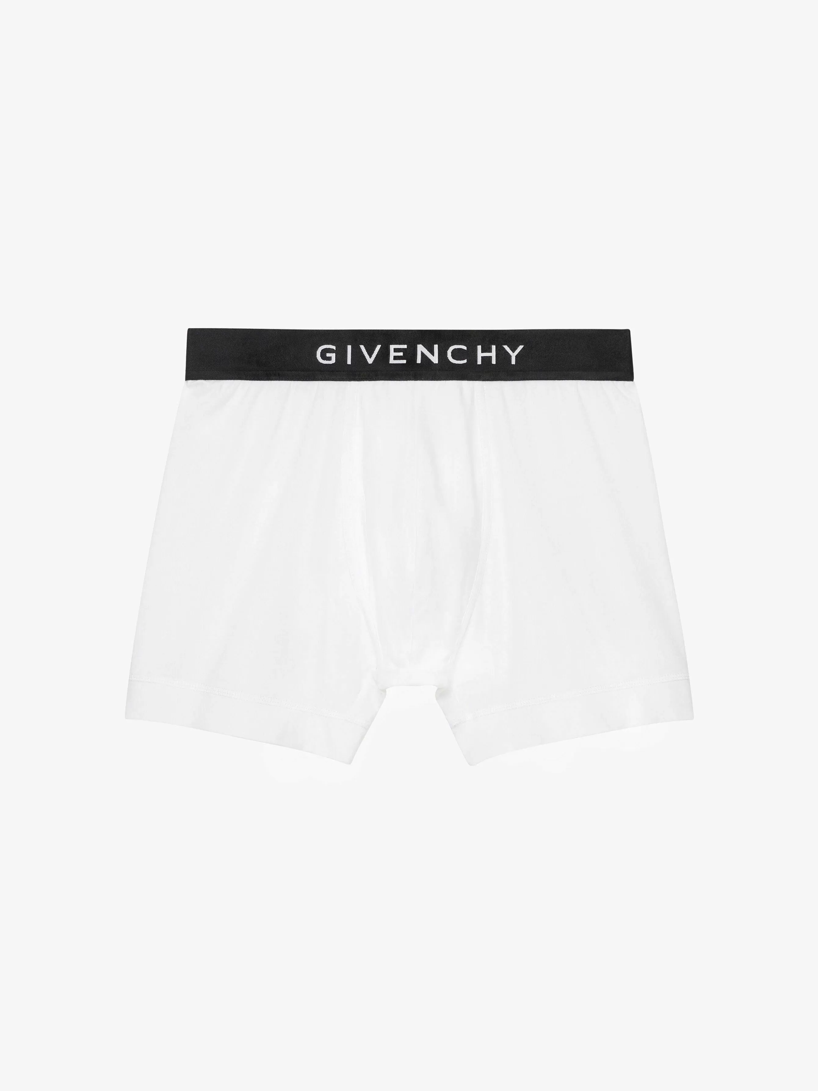 Givenchy Sous-Vetement> 4G Boxer En Jersey Blanc