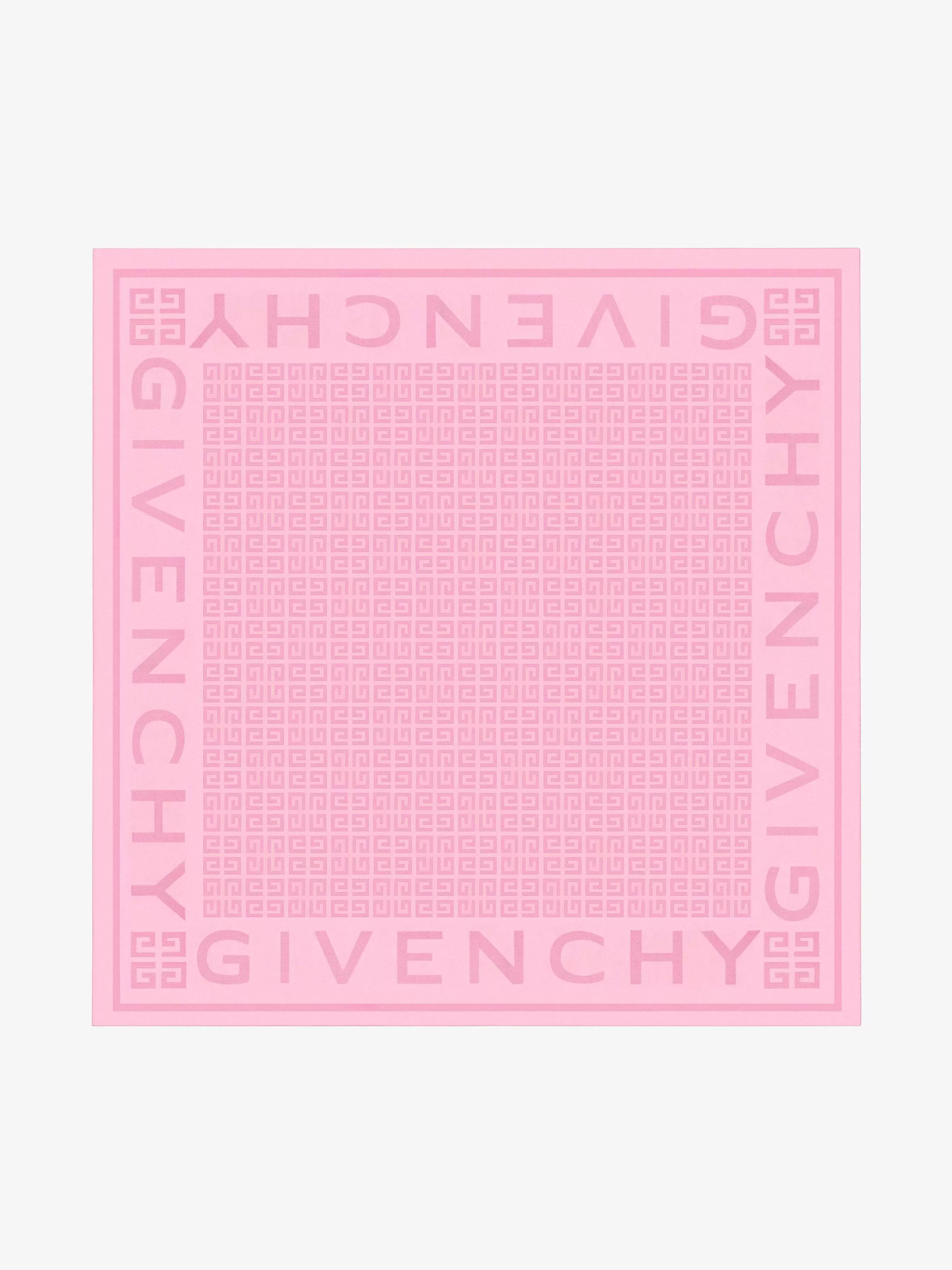 Givenchy Echarpes> 4G Grand Carre En Jacquard De Soie Rose Clair