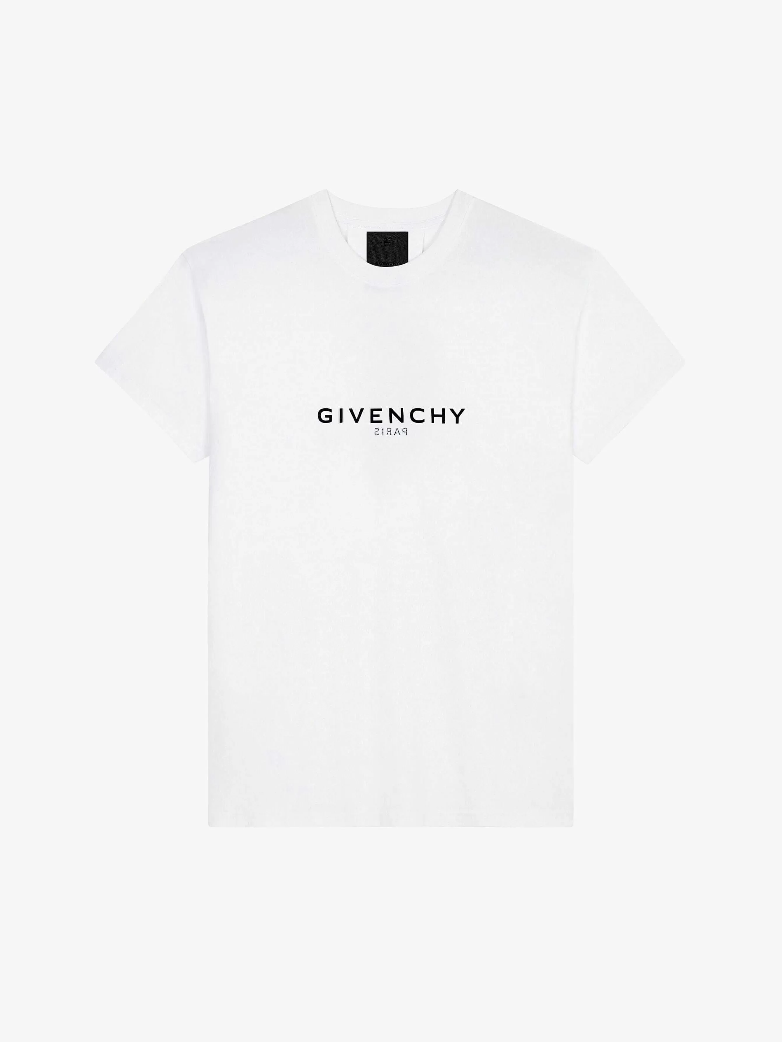 Givenchy T-Shirts> - T-Shirt Slim Inverse En Coton Blanc