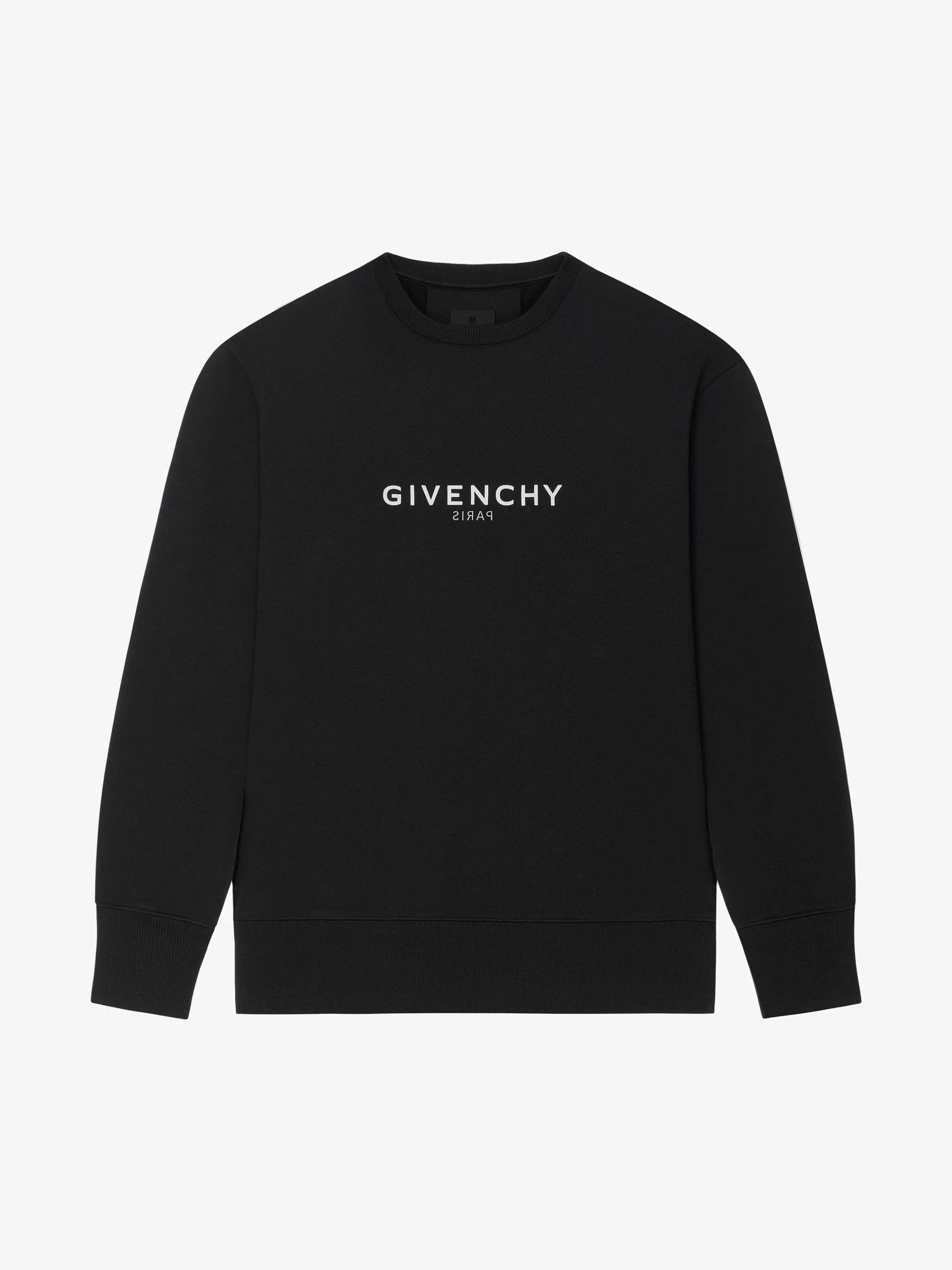 Givenchy Sweats Et Sweats A Capuche> Reverse - Sweat-Shirt Slim En Polaire Noir