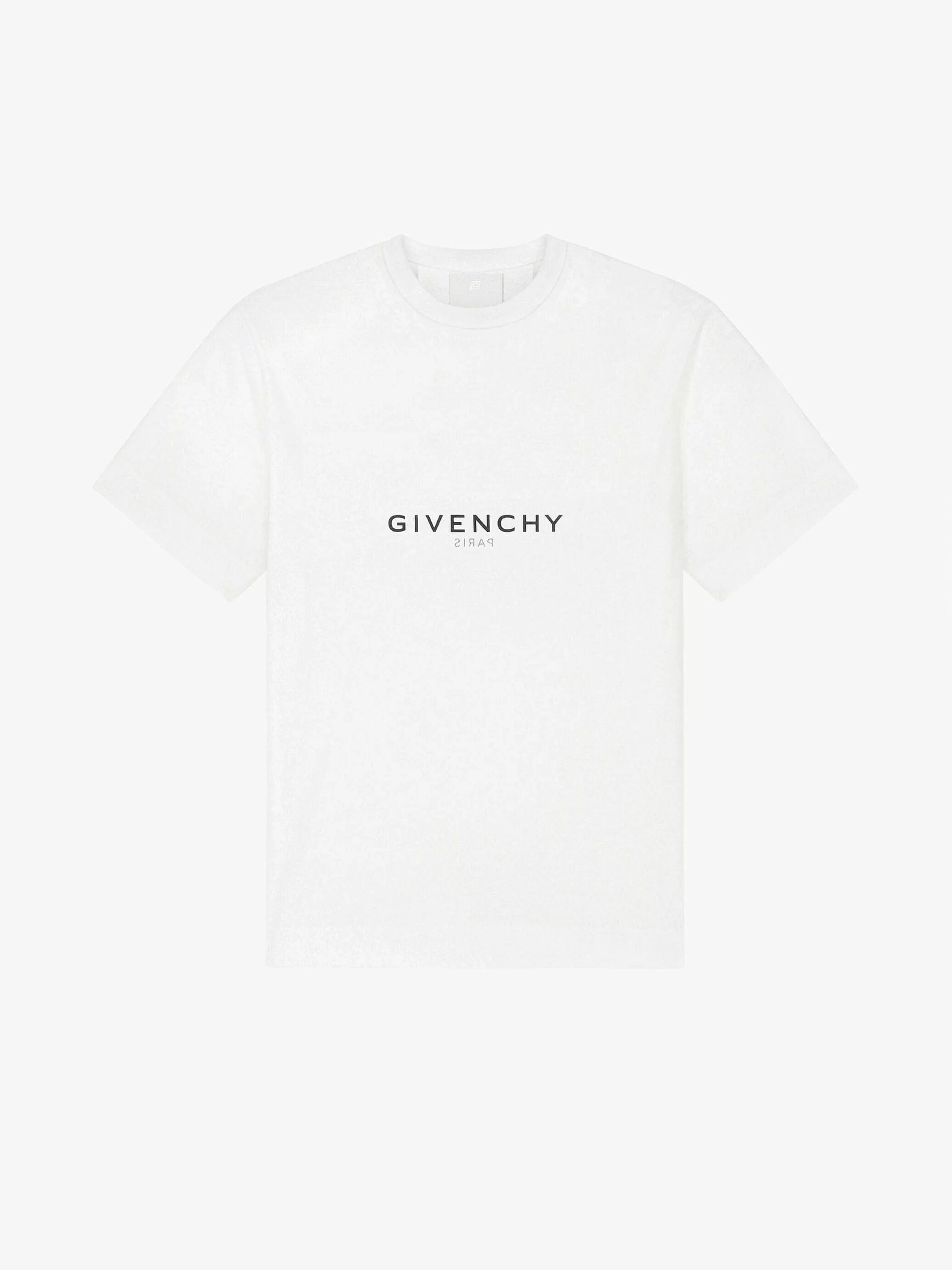 Givenchy T-Shirts> T-Shirt Oversize Inverse En Coton Blanc