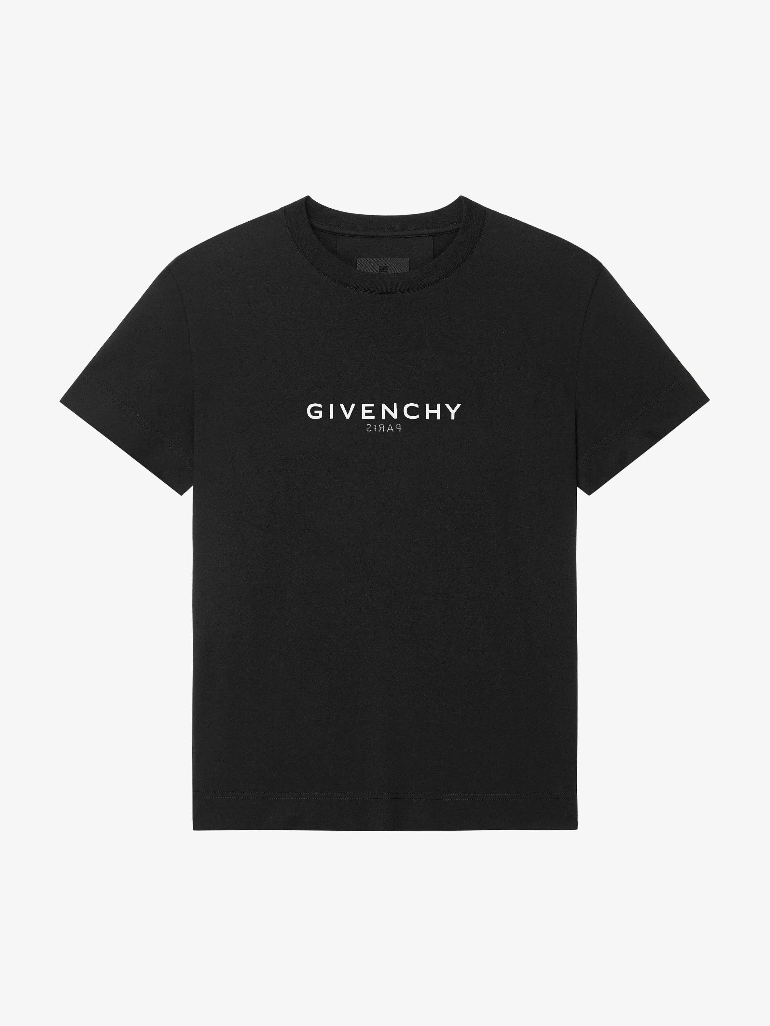 Givenchy T-Shirts> T-Shirt Oversize Inverse En Coton Noir