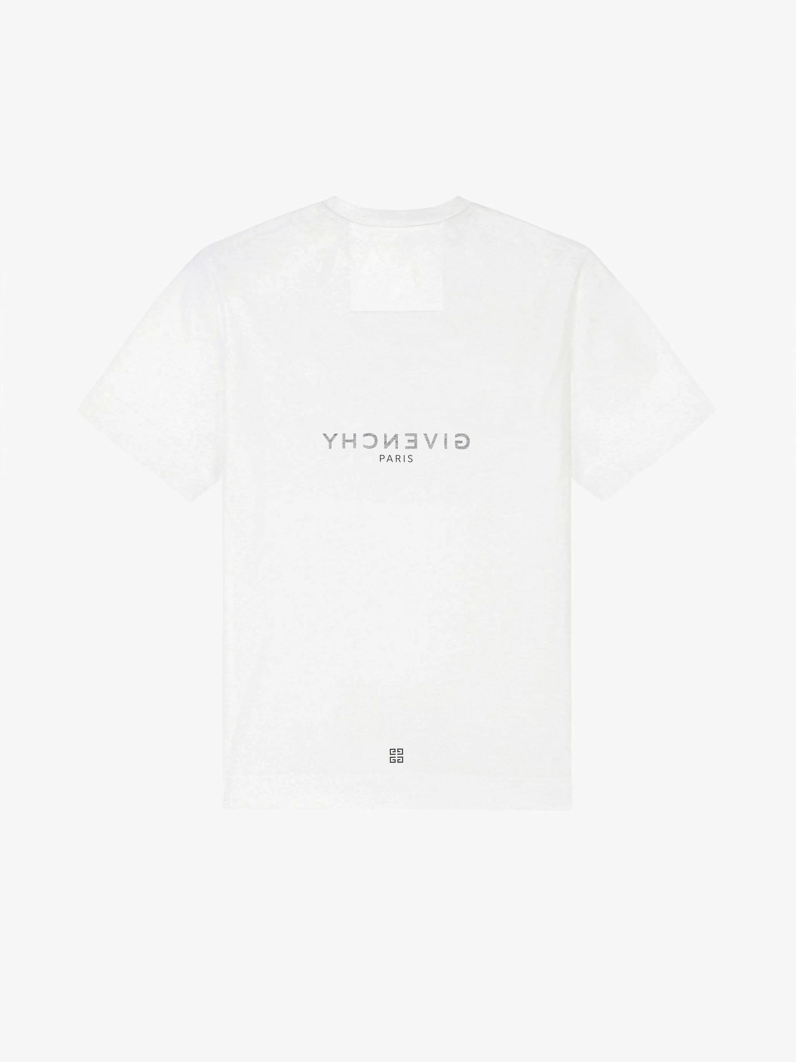 Givenchy T-Shirts> T-Shirt Oversize Inverse En Coton Blanc