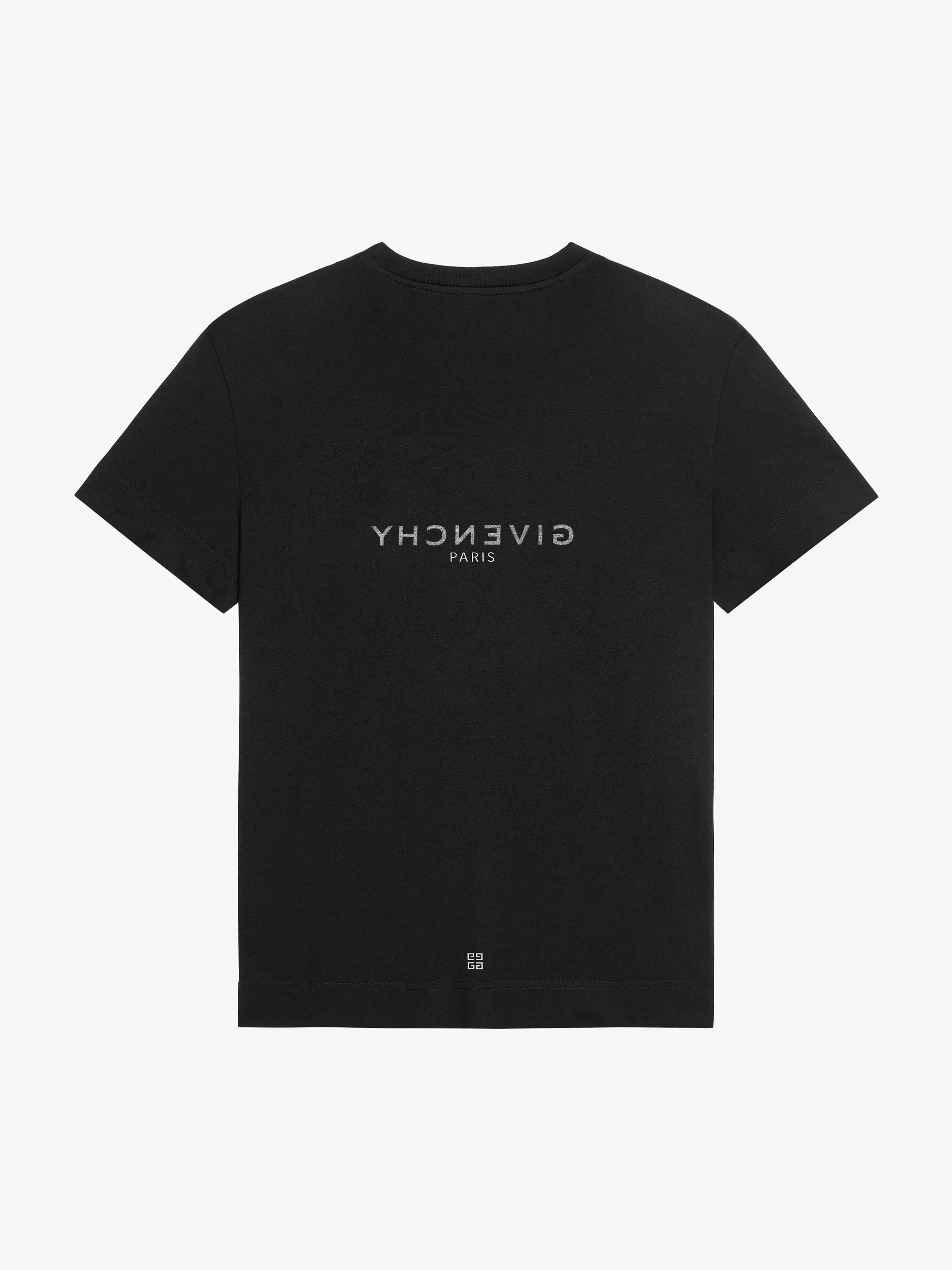 Givenchy T-Shirts> T-Shirt Oversize Inverse En Coton Noir