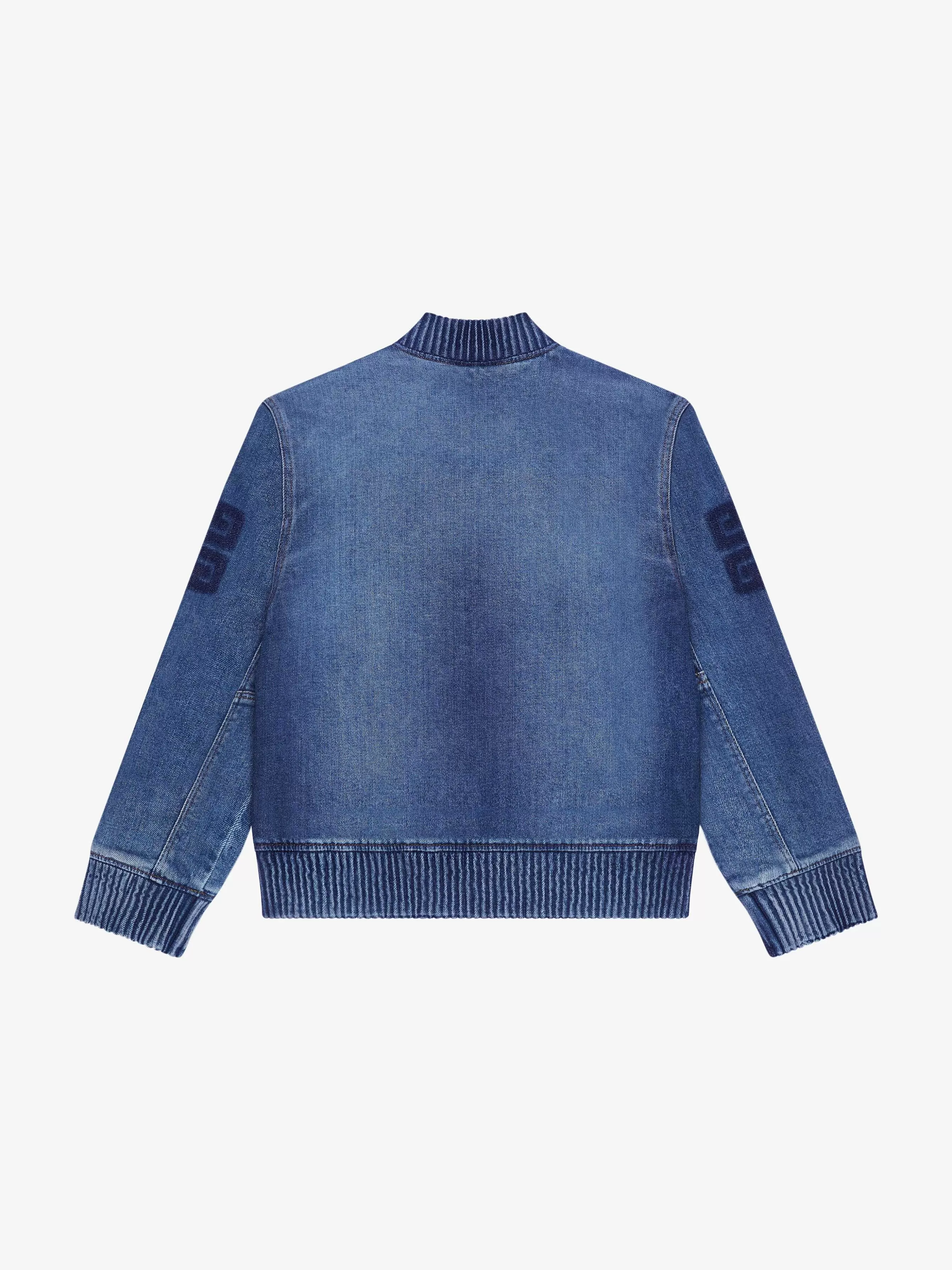 Givenchy Garçon (4 À 12 Ans)> Veste Varsity En Denim Un Jean Bleu