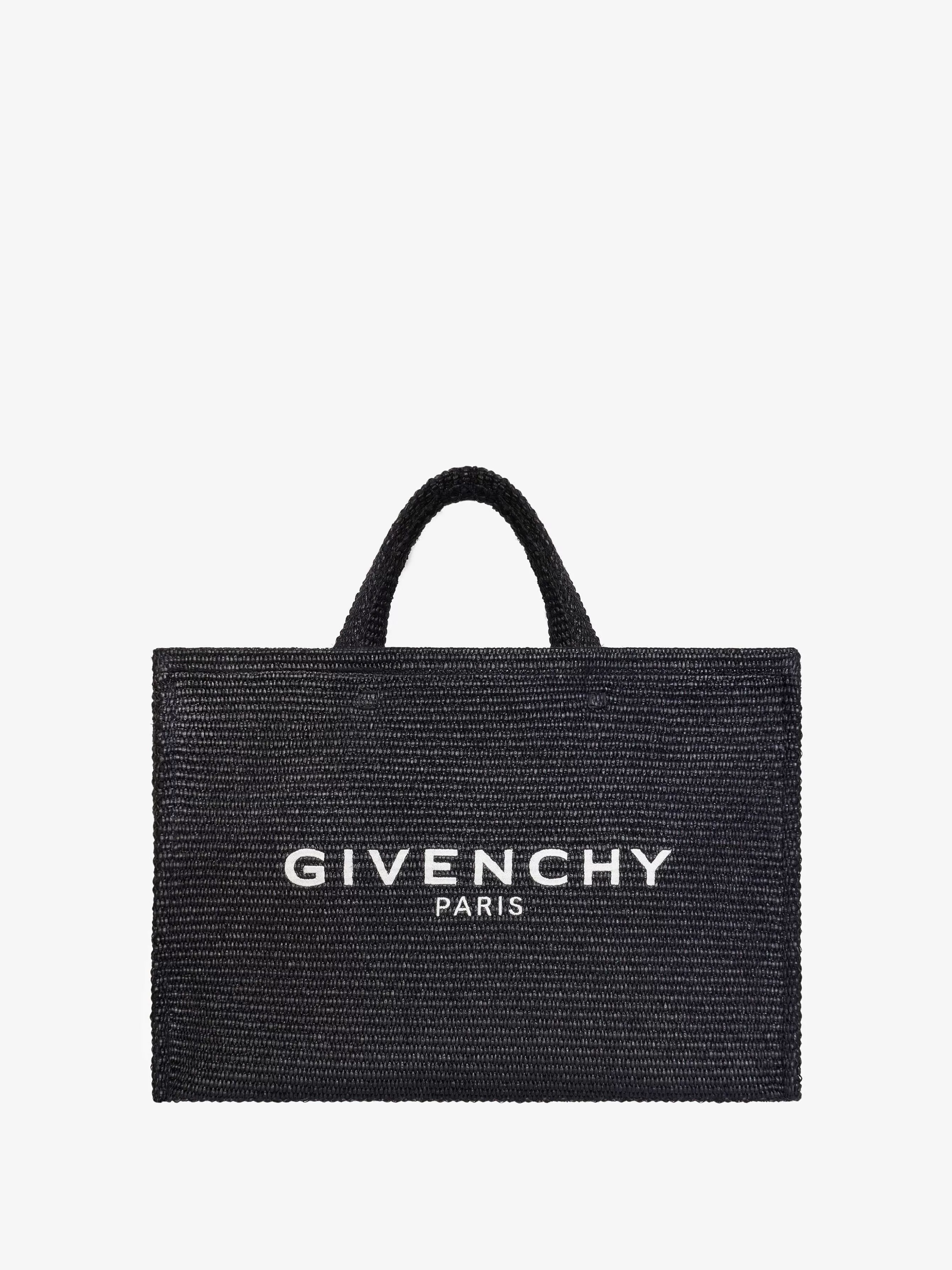 Givenchy G-Tote>Grand Sac Shopping G-Tote En Raphia Noir