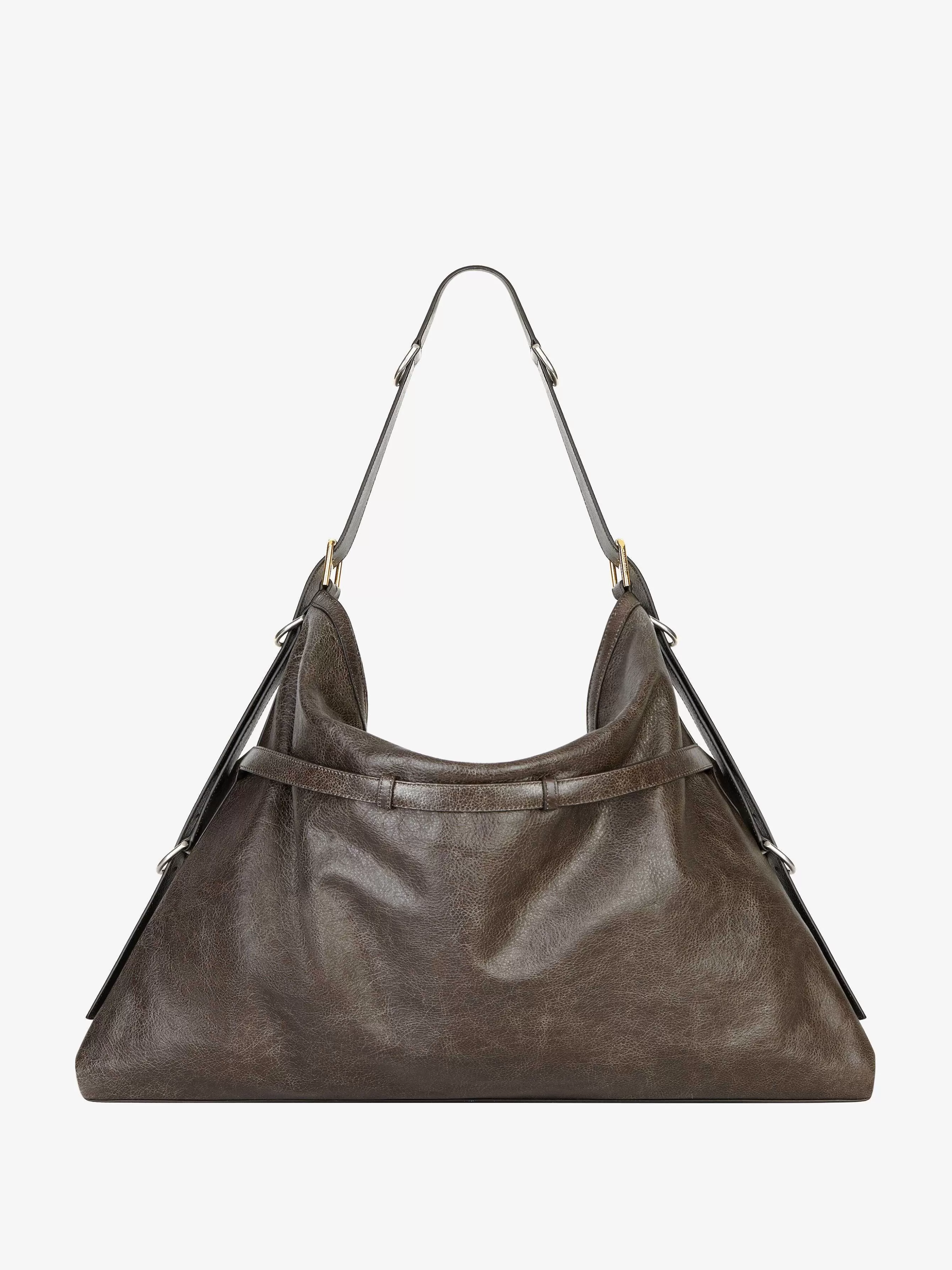 Givenchy Voyou>Grand Sac Voyou En Cuir Vieilli Brun Noyer