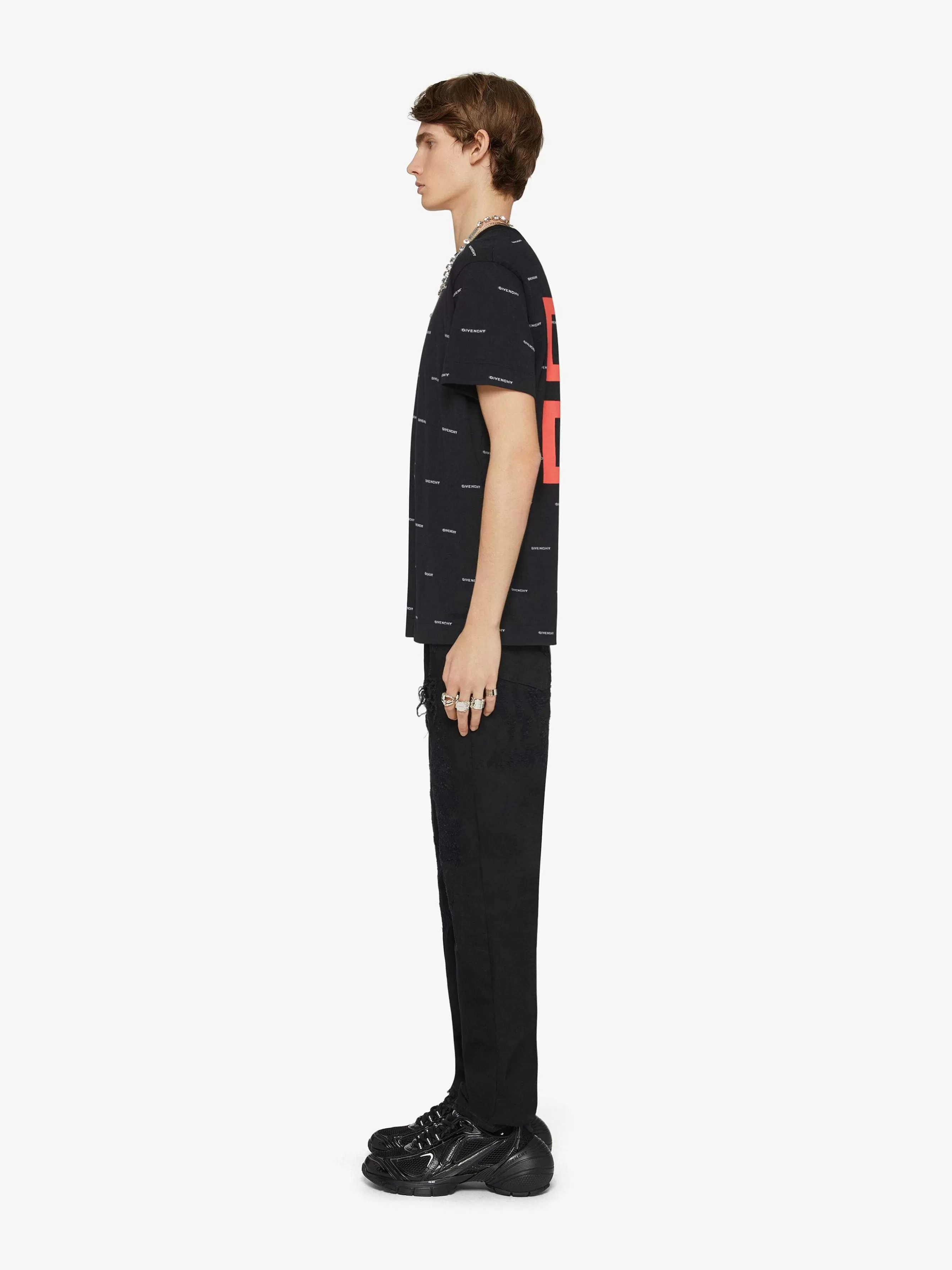 Givenchy Pantalon>Jean Slim Fit En Denim Detruit Noir