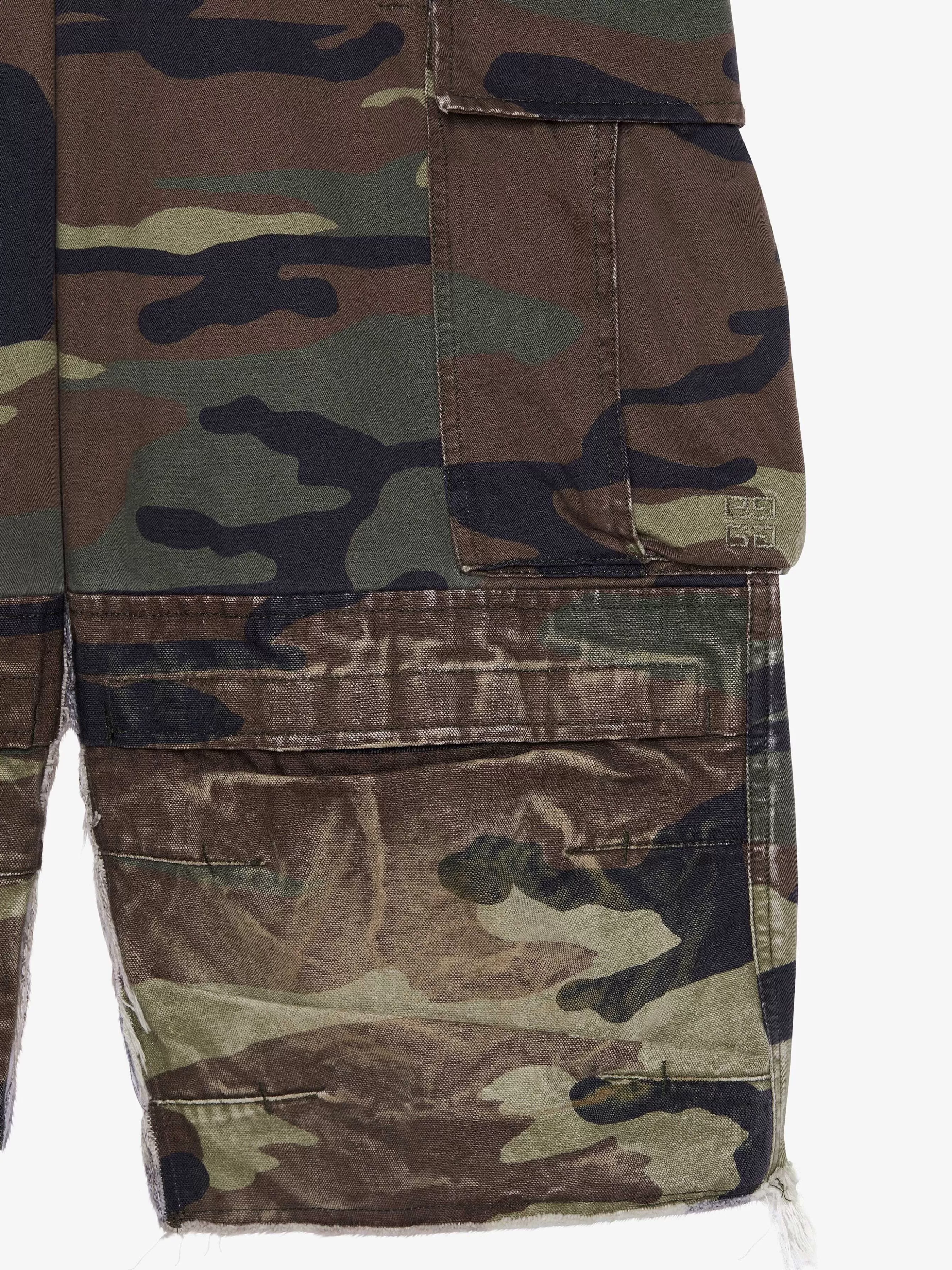 Givenchy Pantalon>Jupe Cargo Camo En Coton Marron/Vert