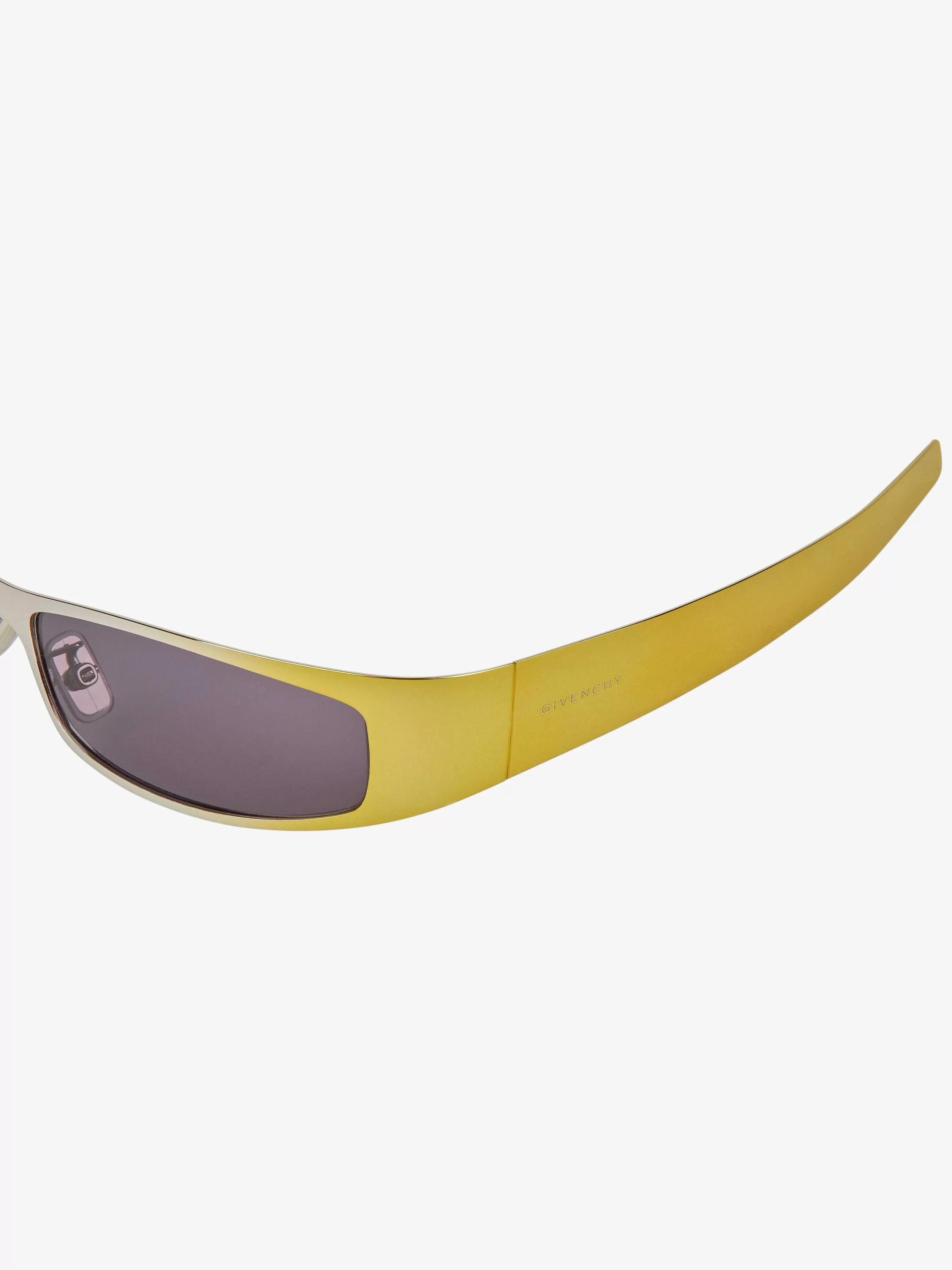 Givenchy Des Lunettes De Soleil>Lunettes De Soleil G Scape En Metal Jaune Fonce