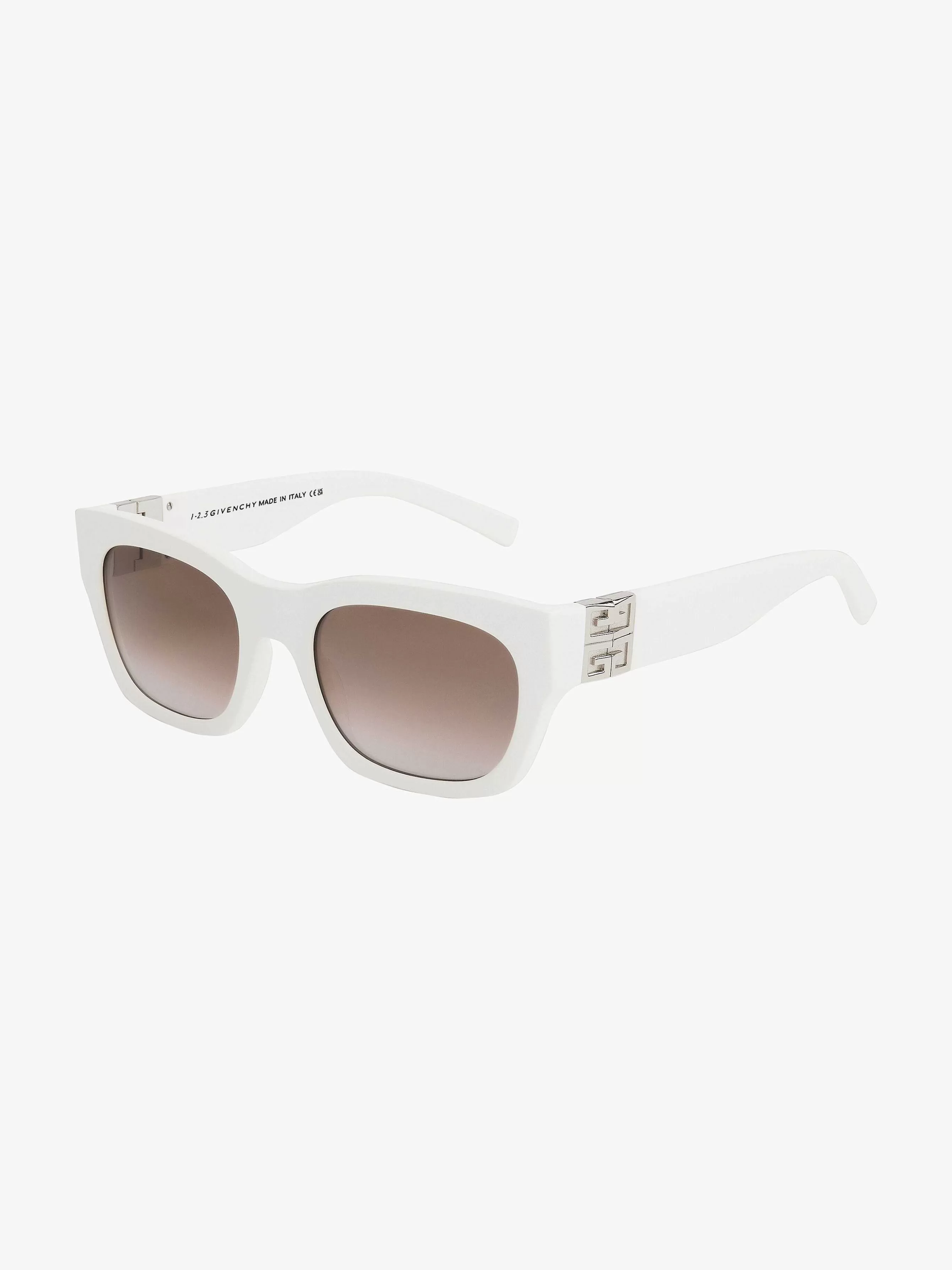 Givenchy Des Lunettes De Soleil>Lunettes De Soleil Unisexes 4G En Acetate Blanc