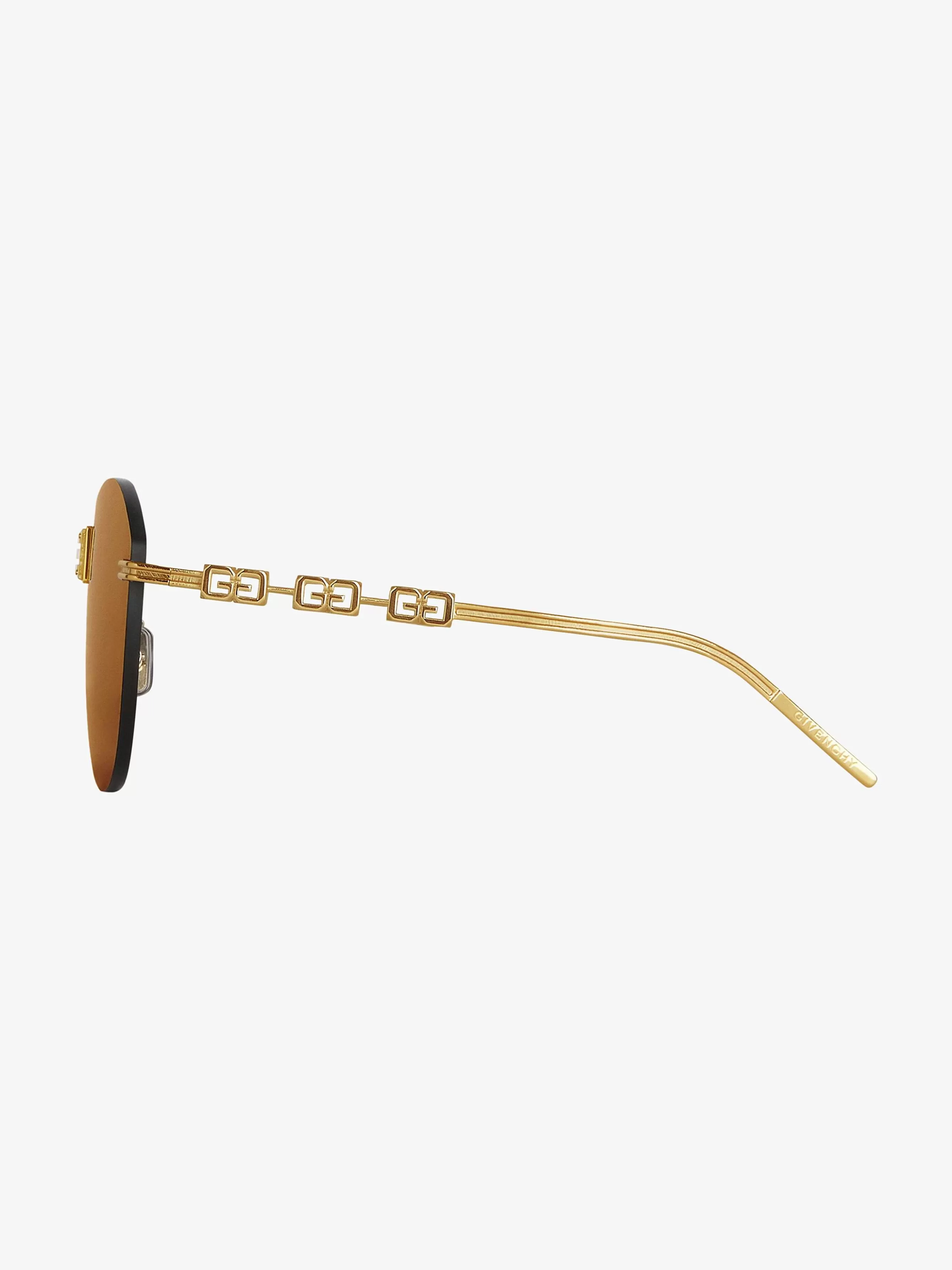 Givenchy Des Lunettes De Soleil>Lunettes De Soleil Unisexes 4Gem En Metal Dore