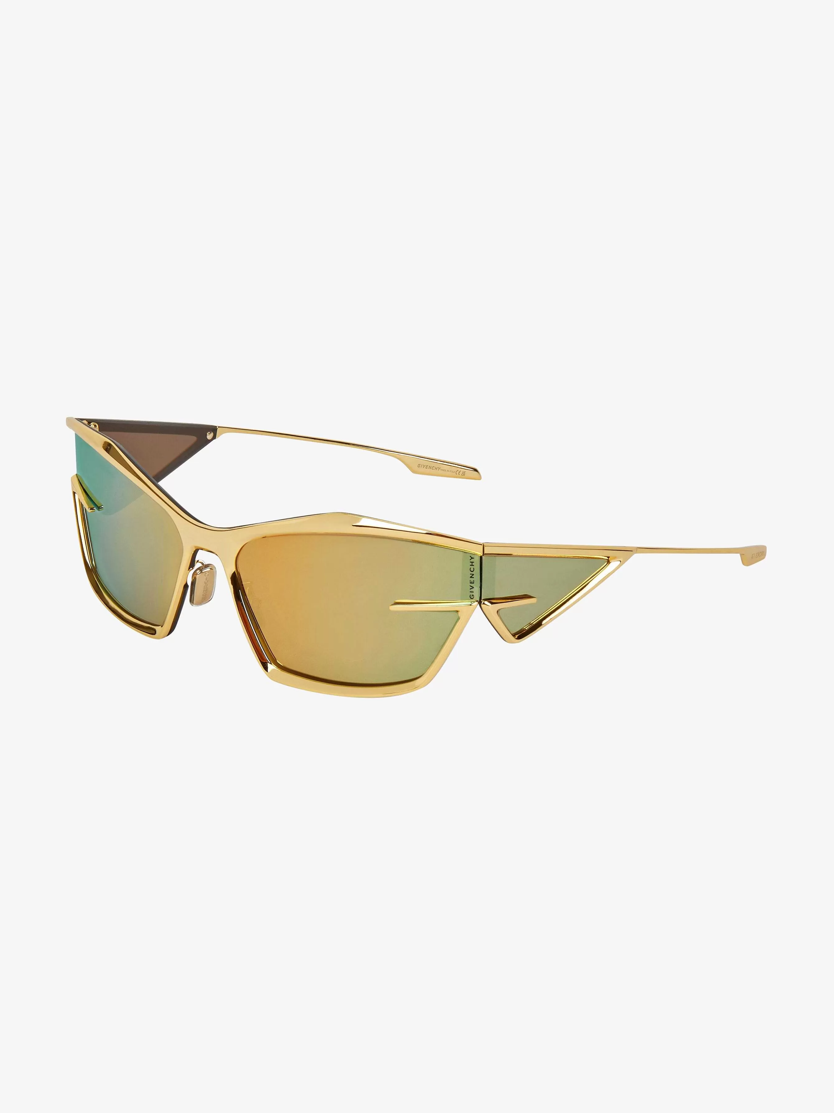 Givenchy Des Lunettes De Soleil>Lunettes De Soleil Unisexes Giv Cut En Metal Dore