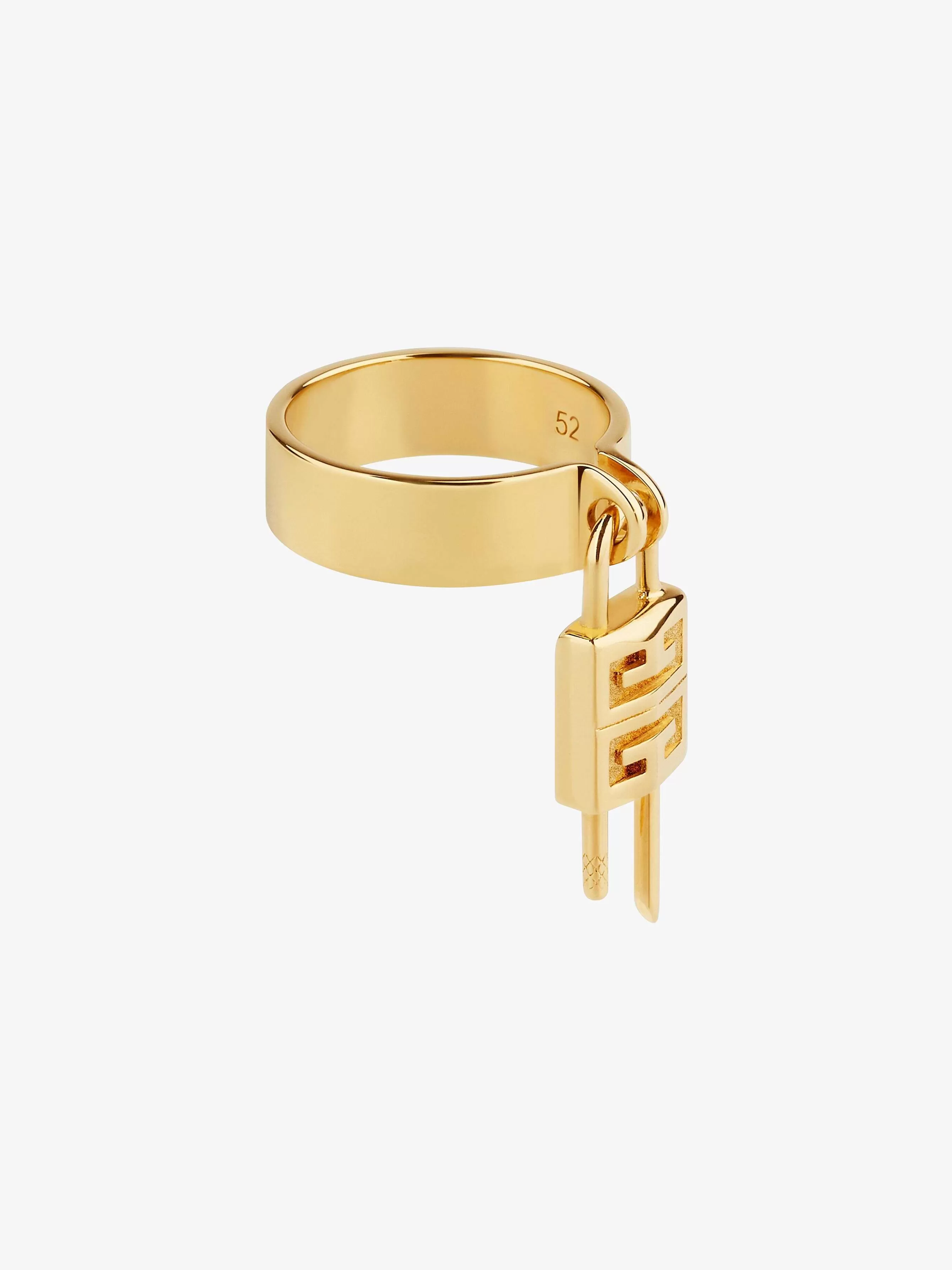 Givenchy Bijoux>Mini Anneau De Verrouillage En Metal Jaune Dore