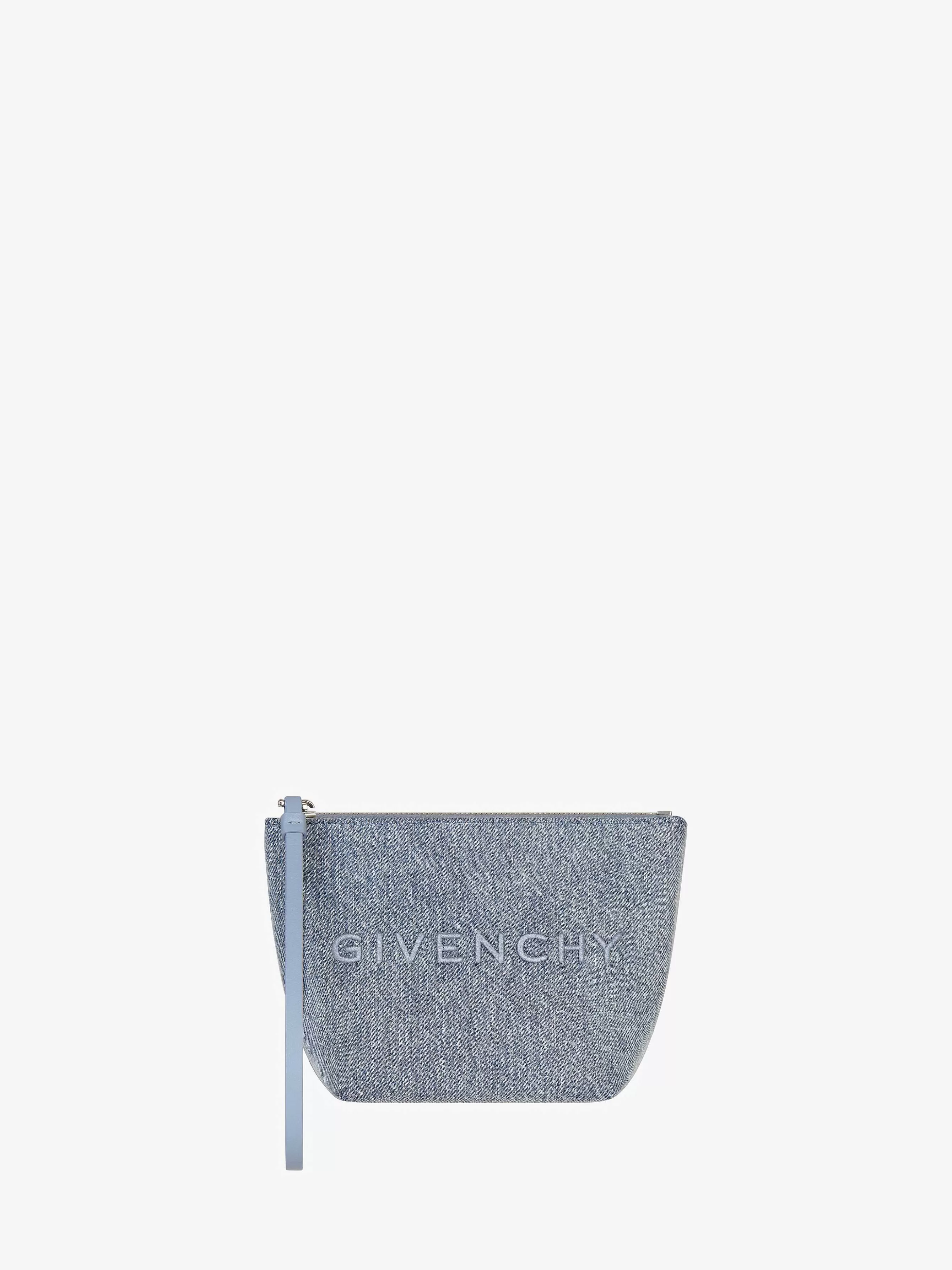 Givenchy Petite Maroquinerie>Mini Pochette En Denim Bleu Moyen