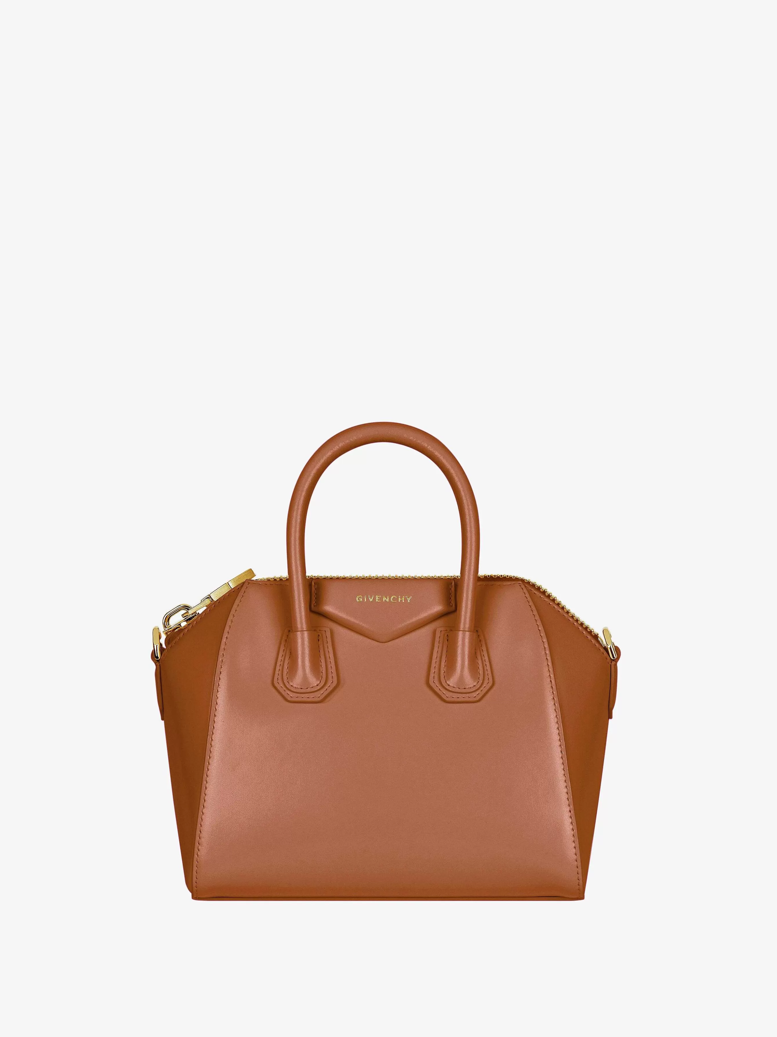 Givenchy Antigona>Mini Sac Antigona En Cuir Box Bronzer