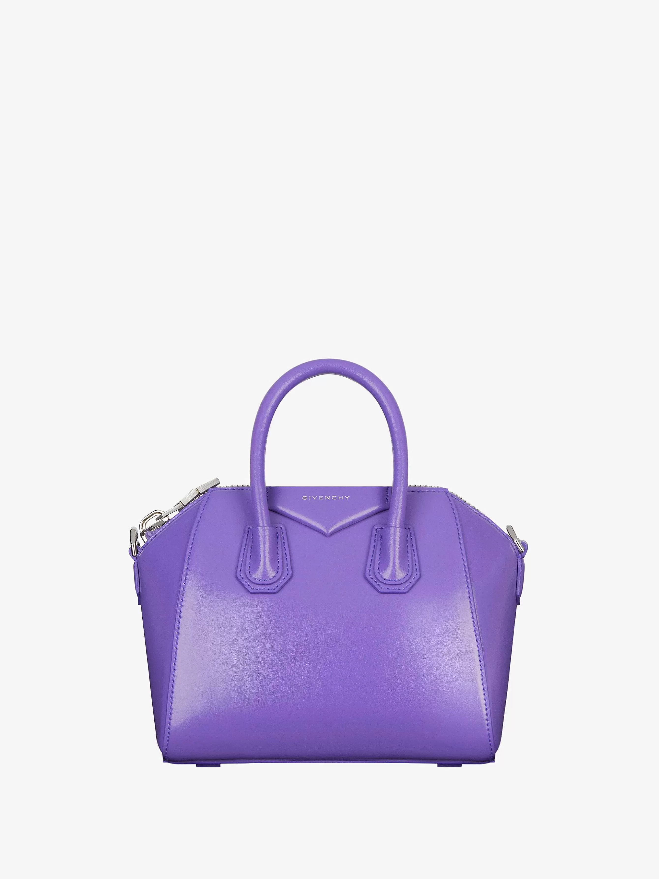 Givenchy Antigona>Mini Sac Antigona En Cuir Box Dahlia Violet