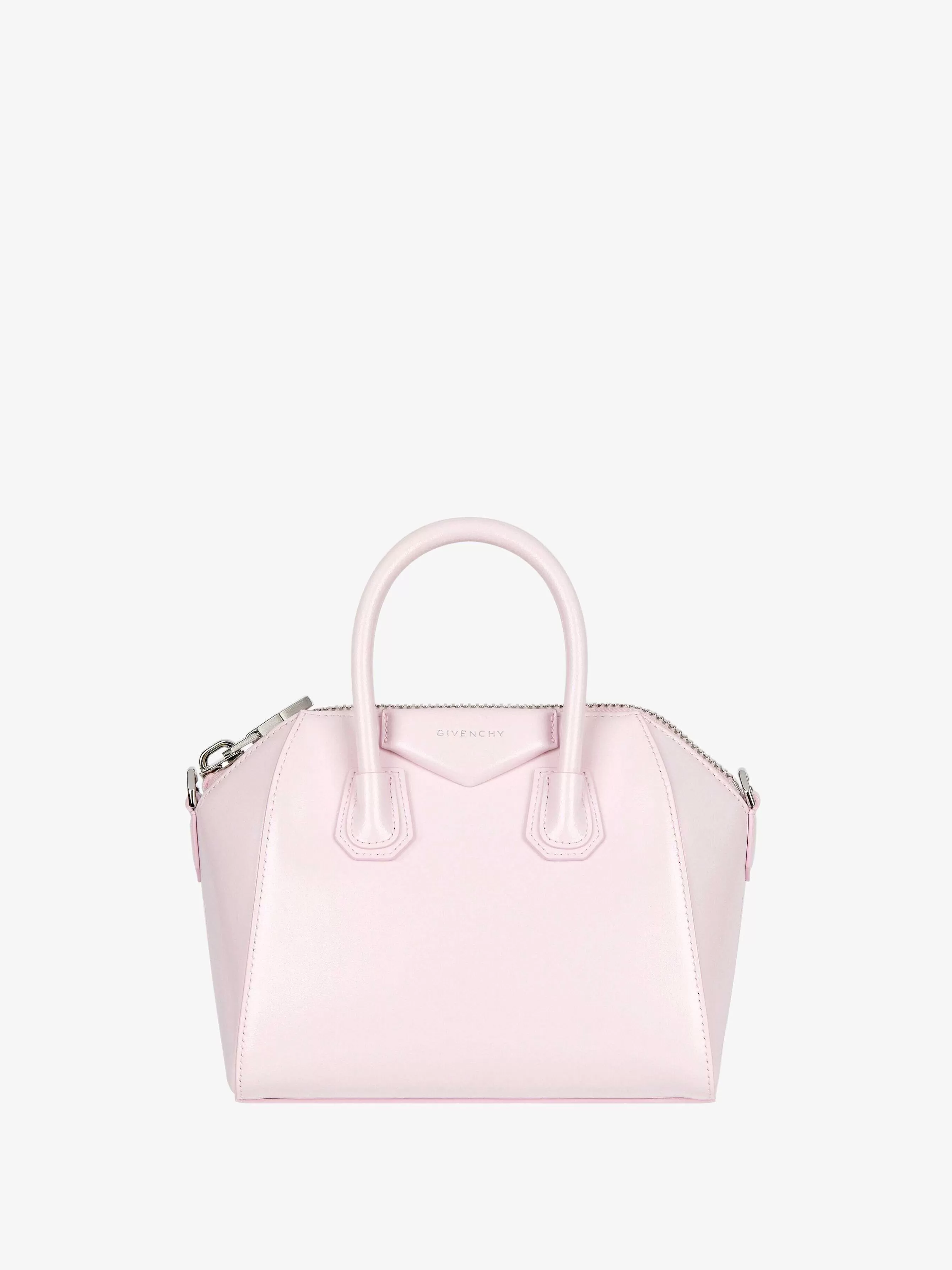 Givenchy Antigona>Mini Sac Antigona En Cuir Box Rose Tendre