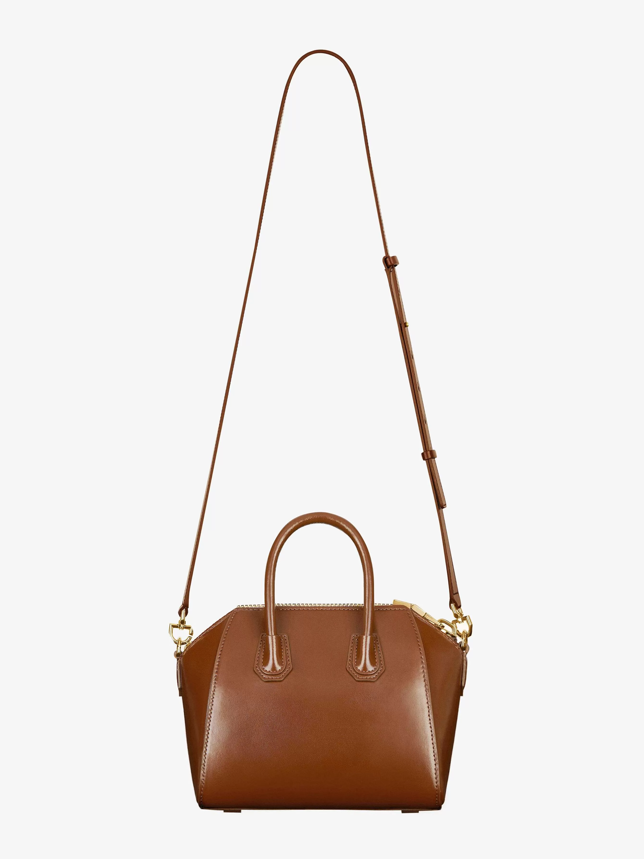 Givenchy Antigona>Mini Sac Antigona En Cuir Box Brun Noyer