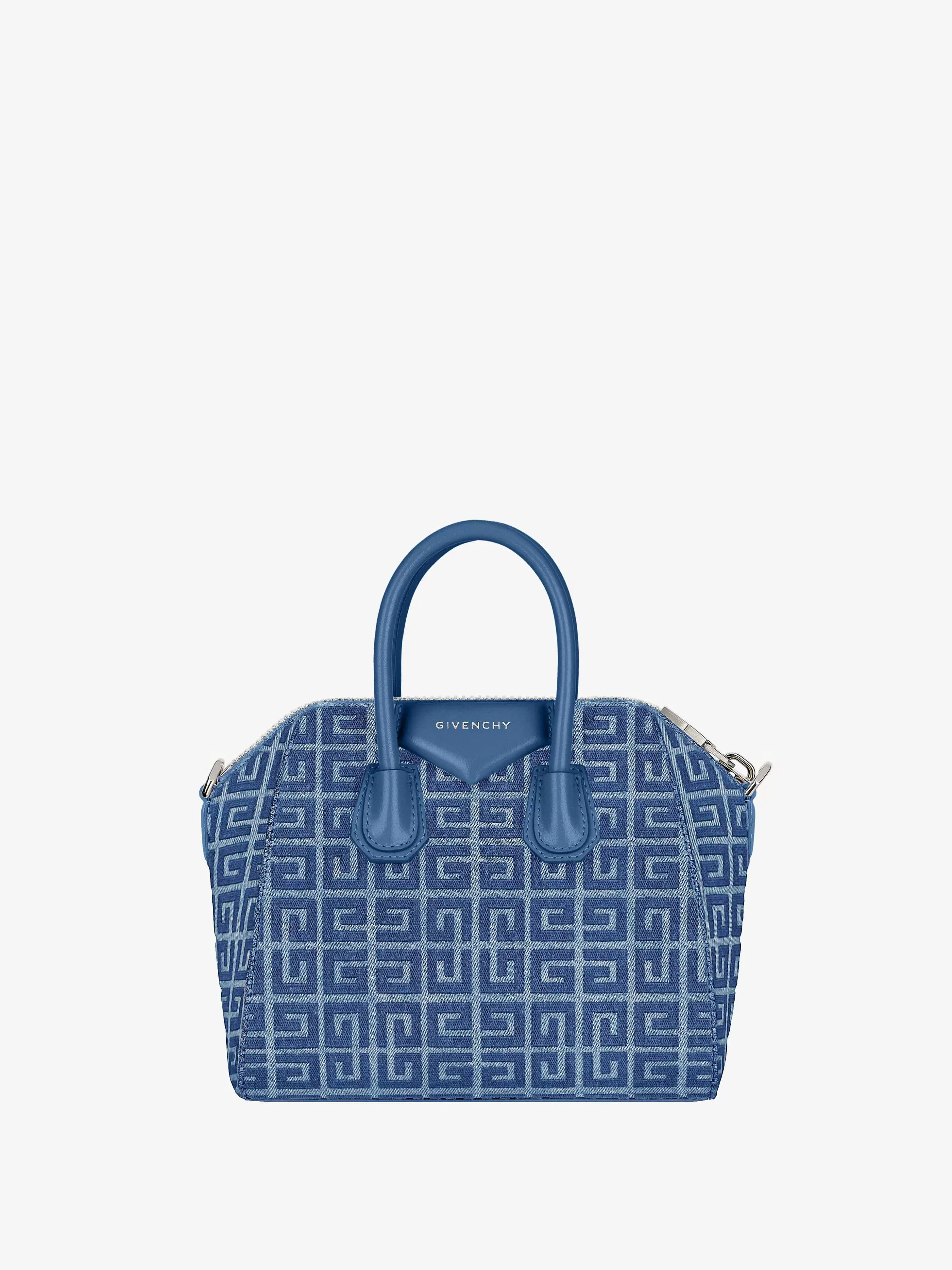 Givenchy Antigona>Mini Sac Antigona En Denim 4G Bleu Moyen