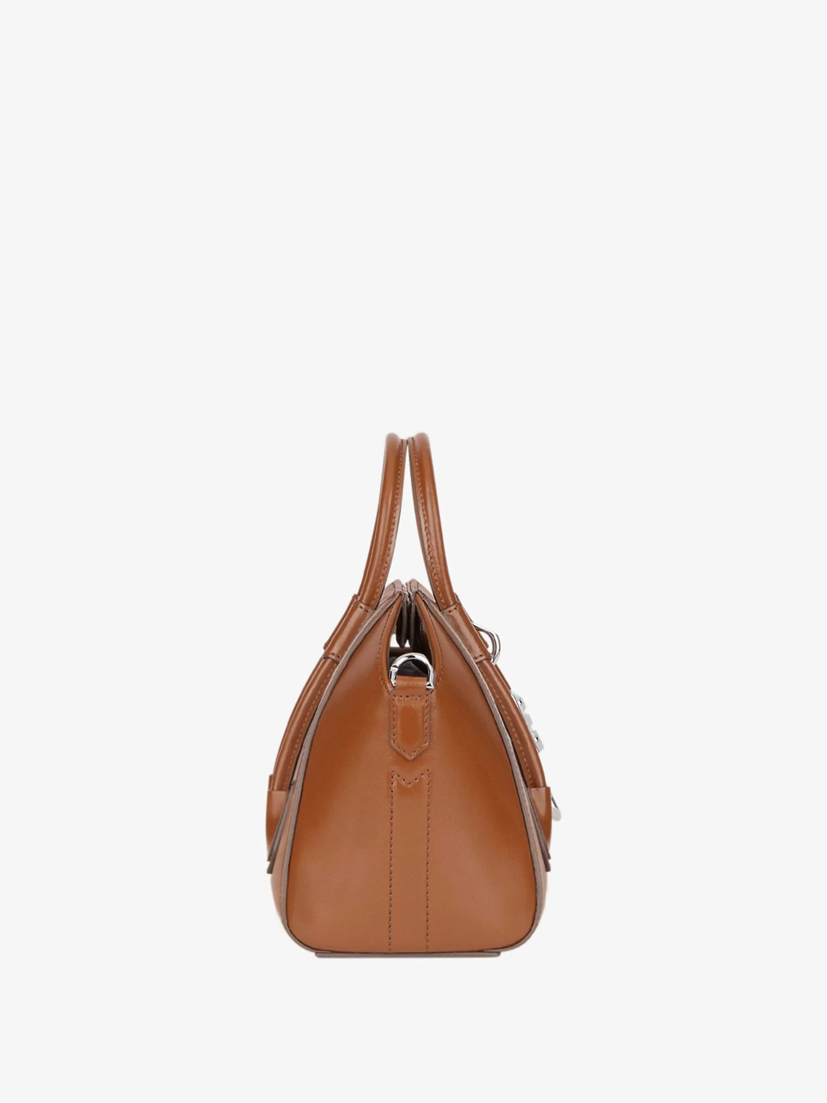 Givenchy Antigona>Mini Sac Antigona Lock En Cuir Box Chataigne