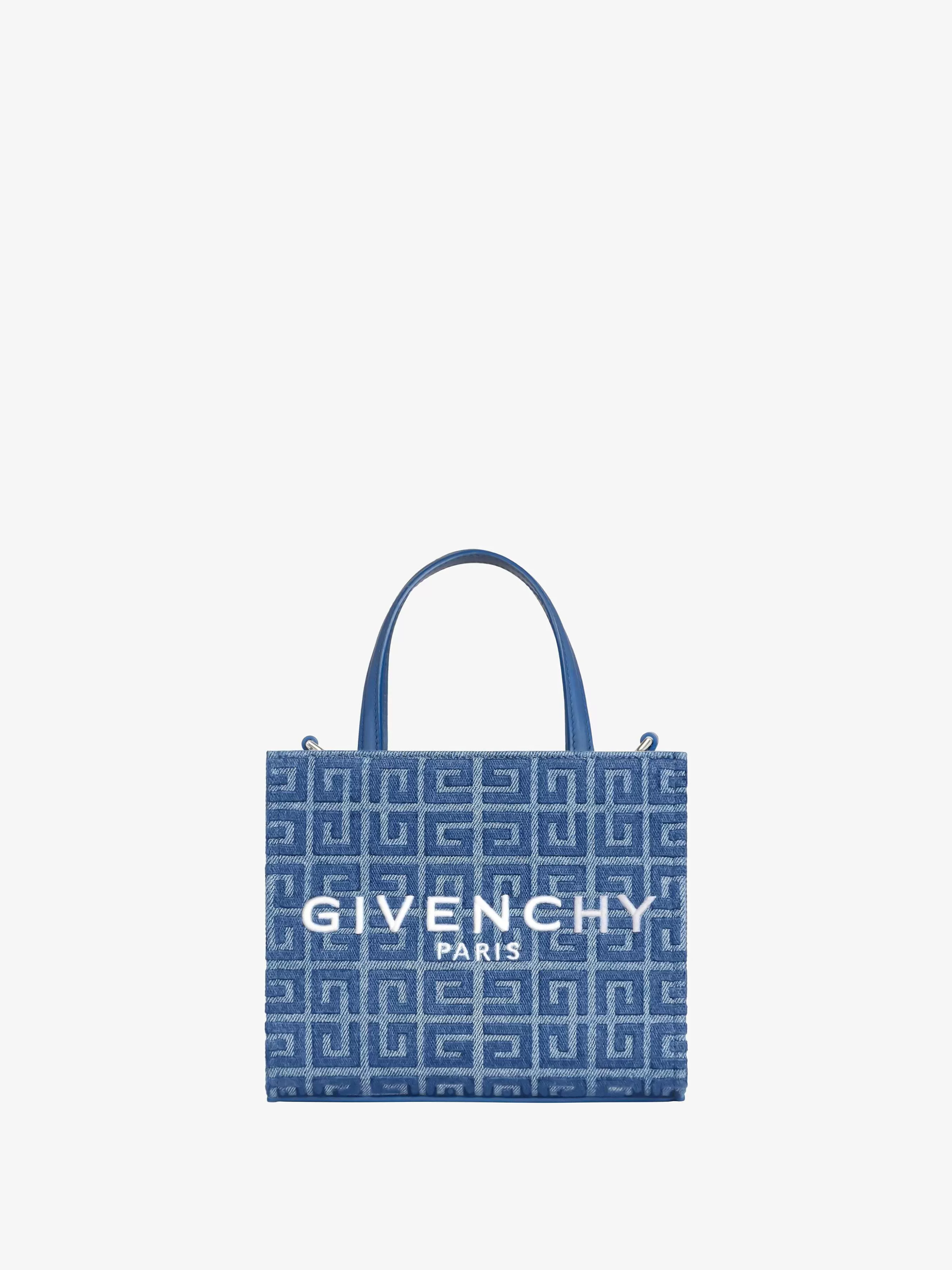 Givenchy G-Tote>Mini Sac Cabas G-Tote En Denim 4G Bleu Moyen