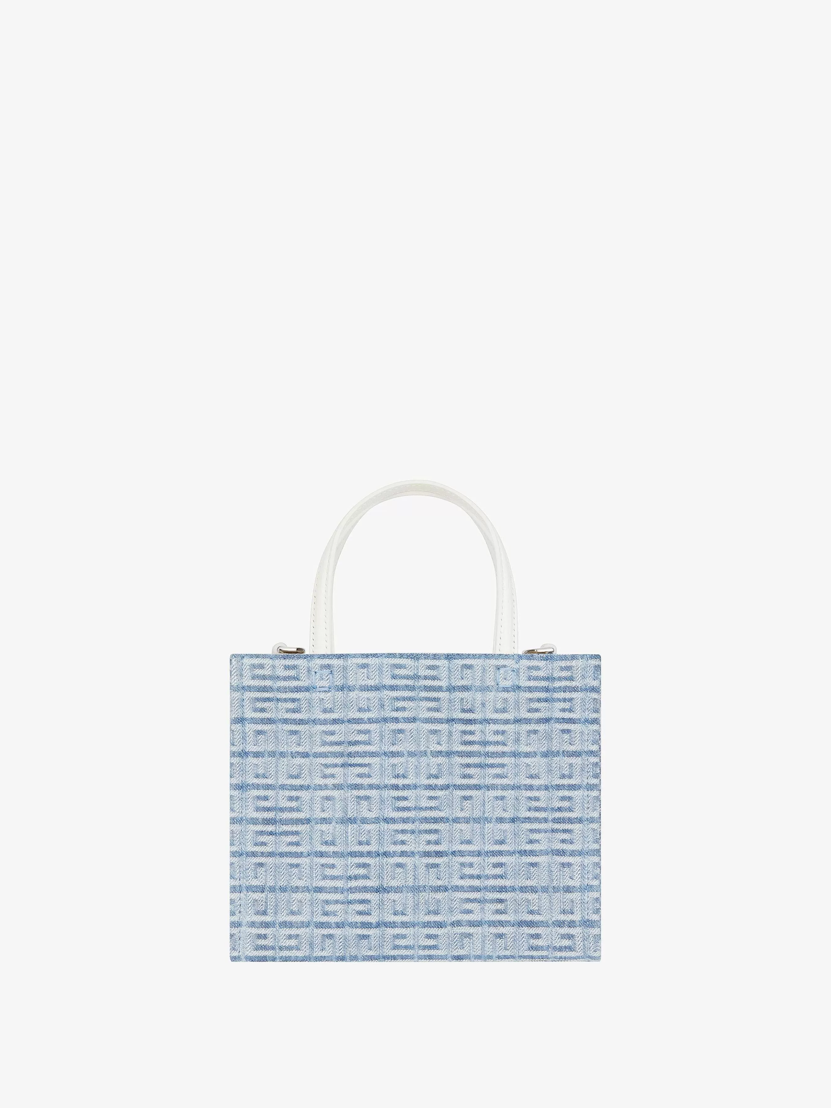 Givenchy G-Tote>Mini Sac Cabas G-Tote En Denim 4G Bleu Clair