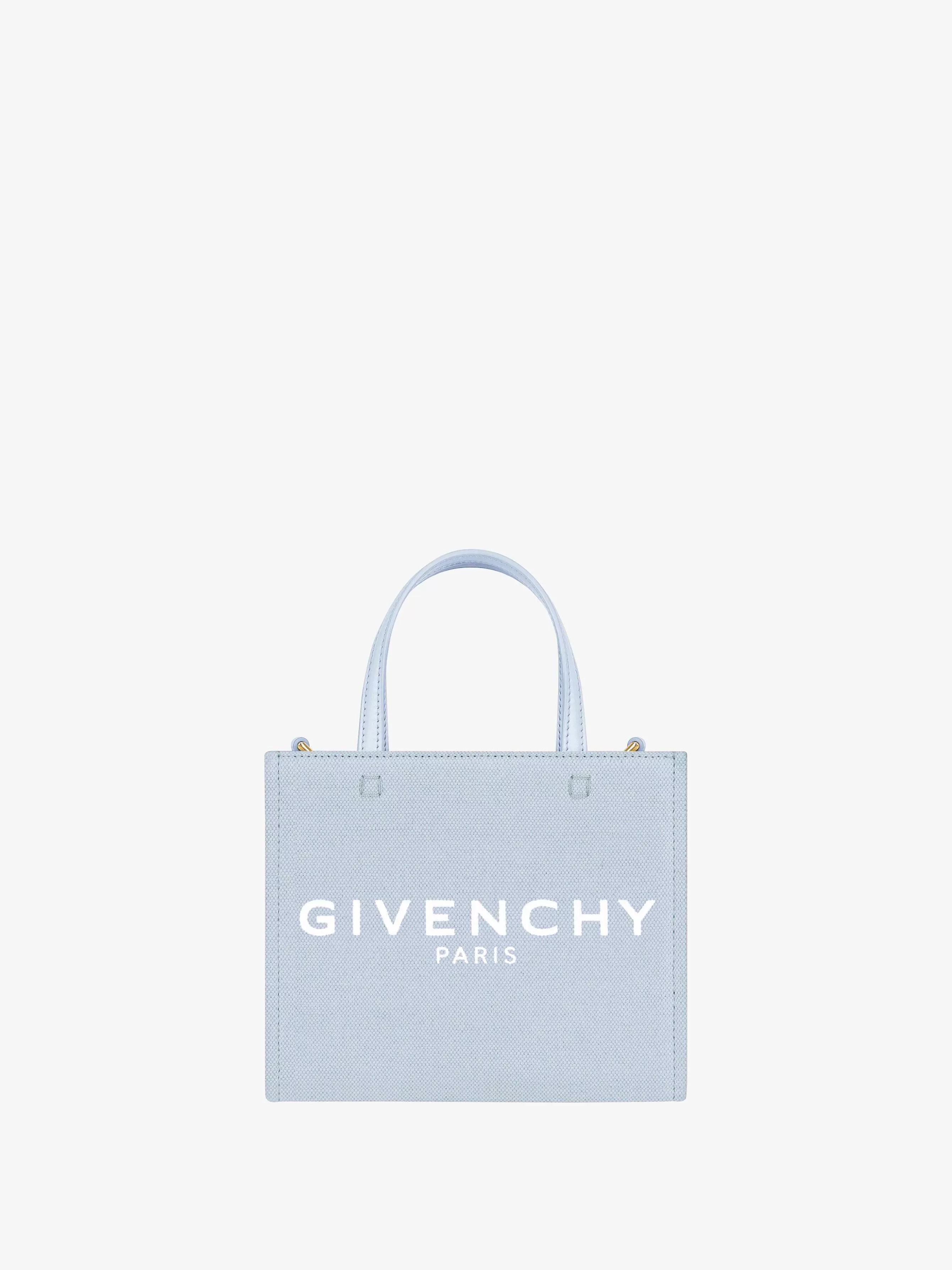 Givenchy G-Tote>Mini Sac Cabas G-Tote En Toile Nuage Bleu