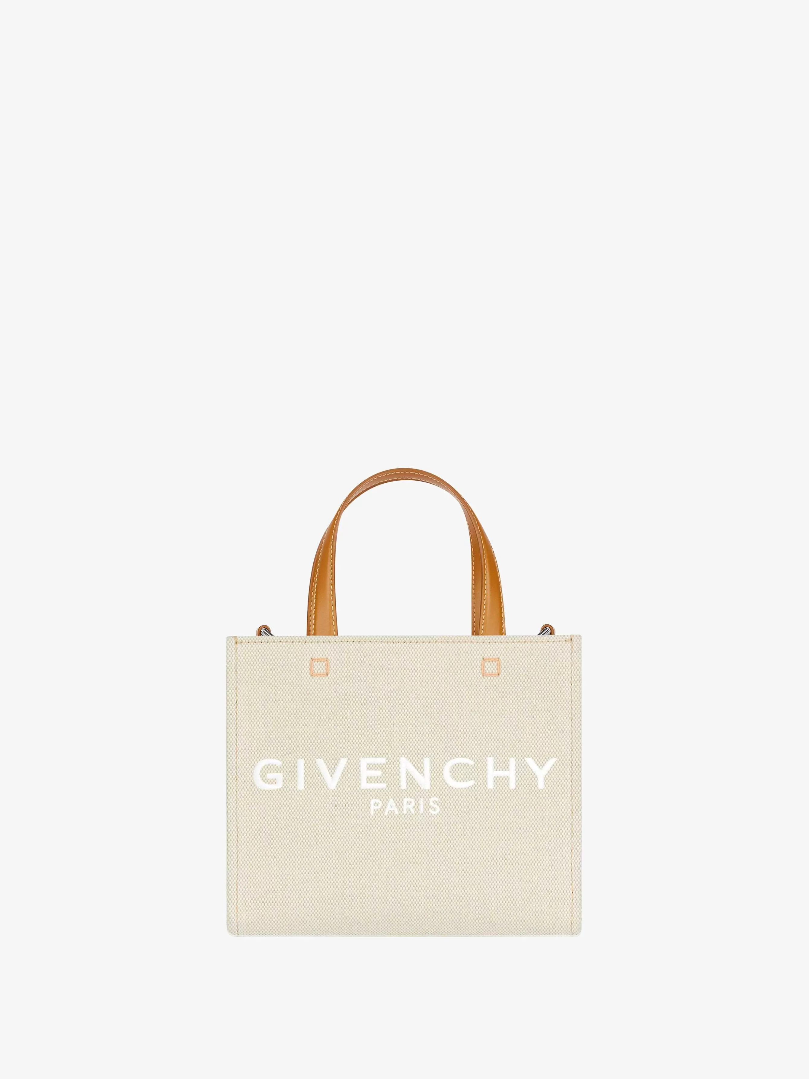 Givenchy G-Tote>Mini Sac Cabas G-Tote En Toile Beige Naturel