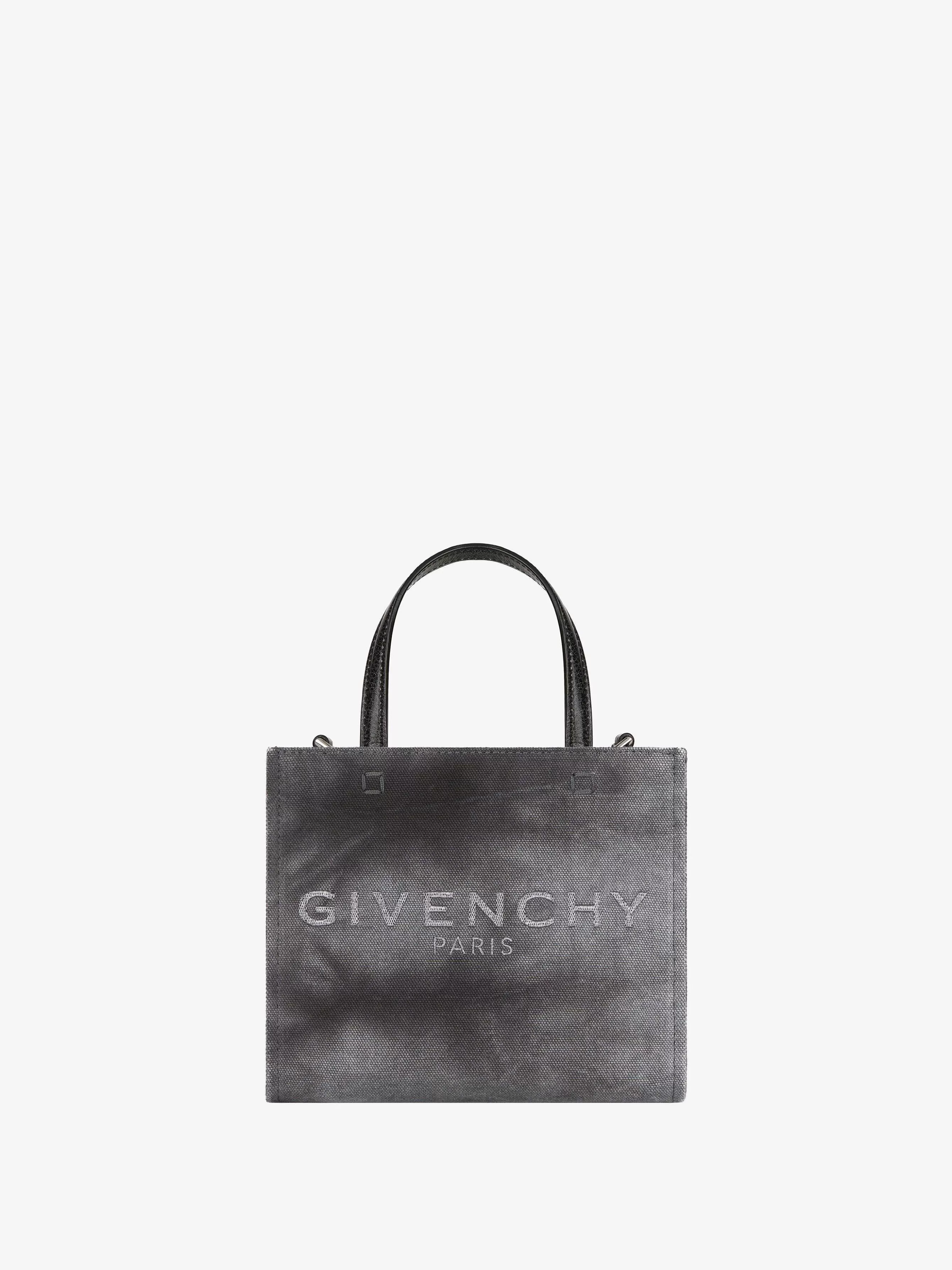 Givenchy G-Tote>Mini Sac Cabas G-Tote En Toile Lavee Gris Fonce